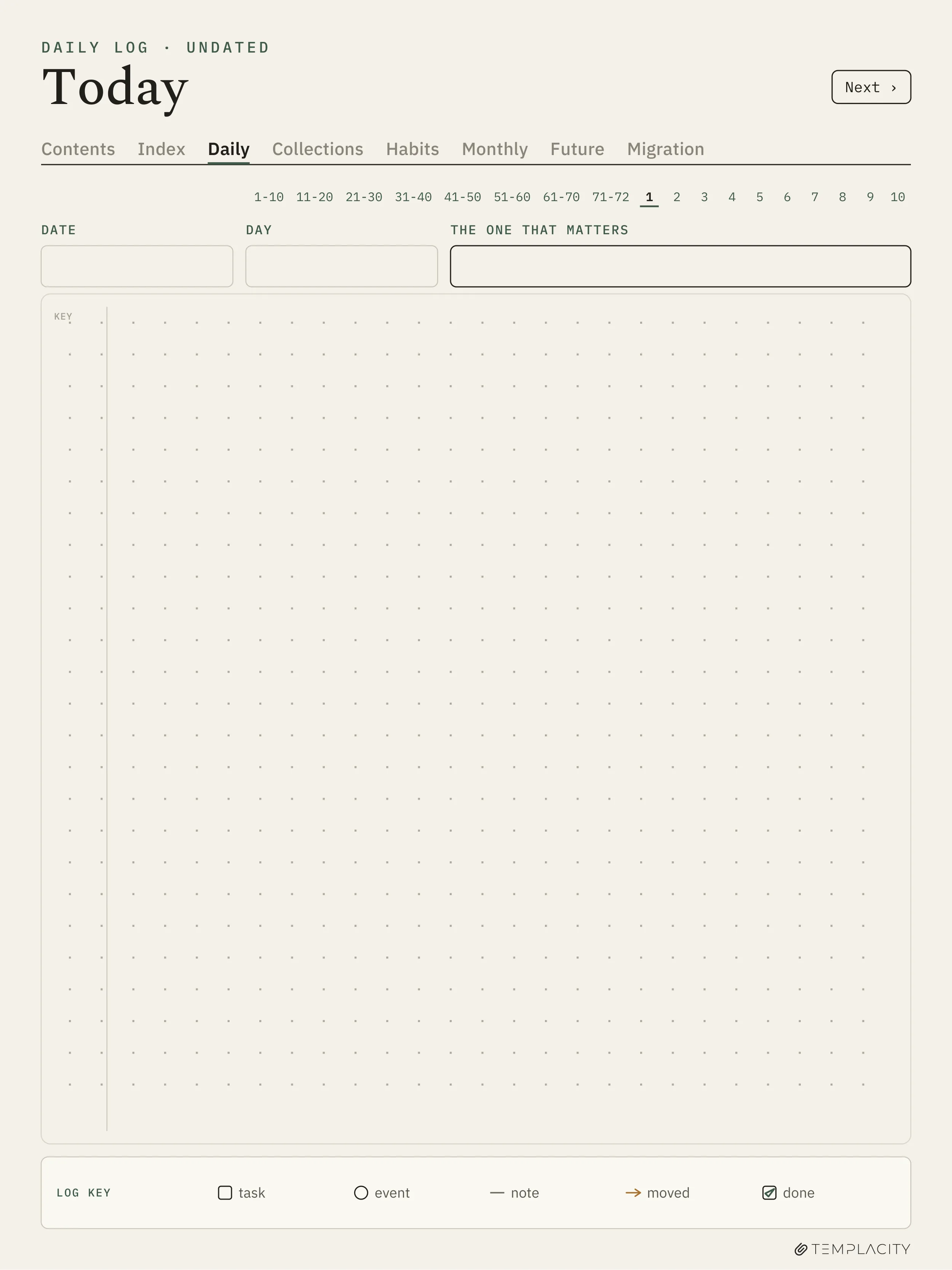 The Planner · Logbook System reMarkable Paper Pro page 6
