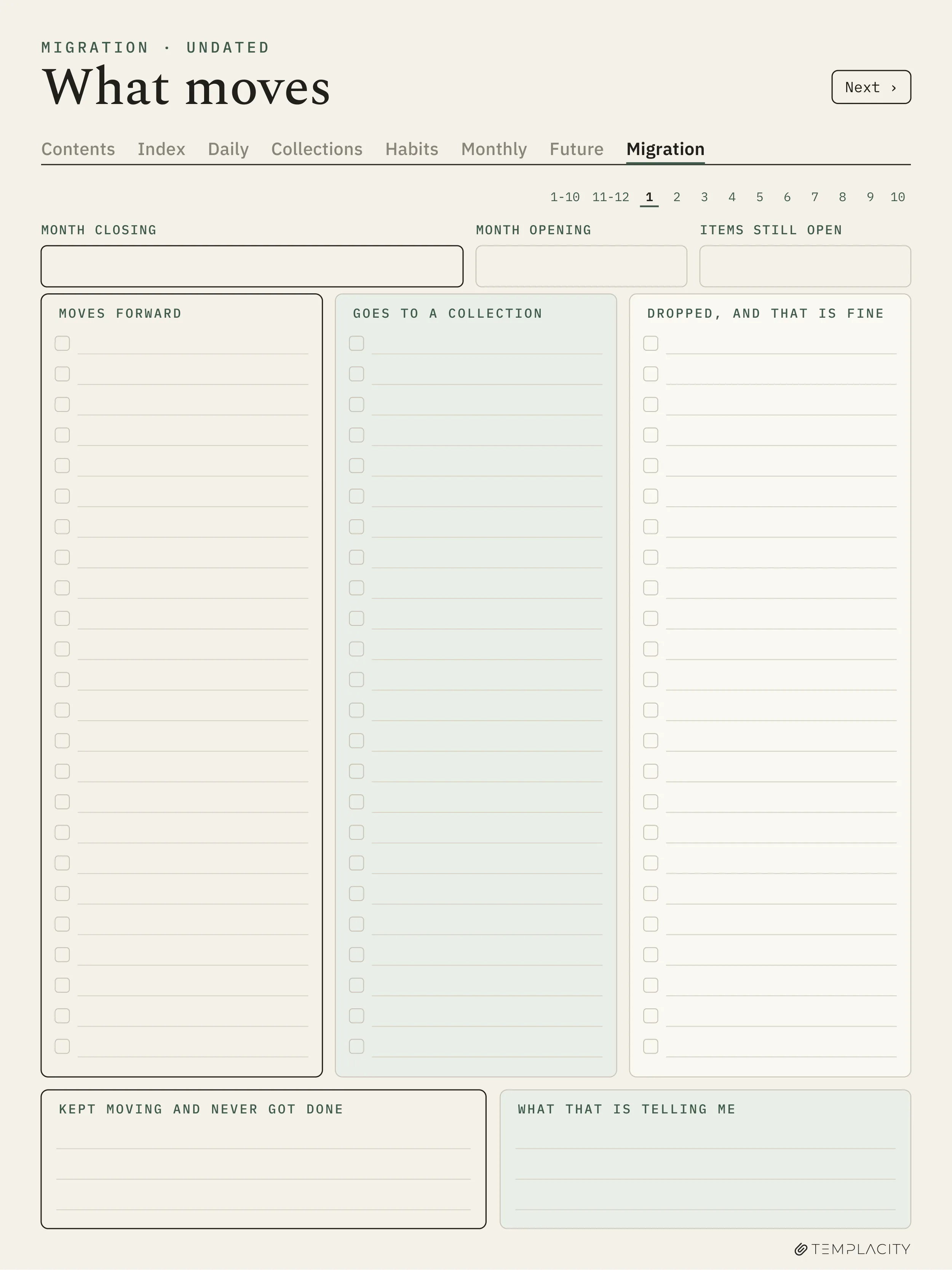 The Planner · Logbook System reMarkable Paper Pro page 8