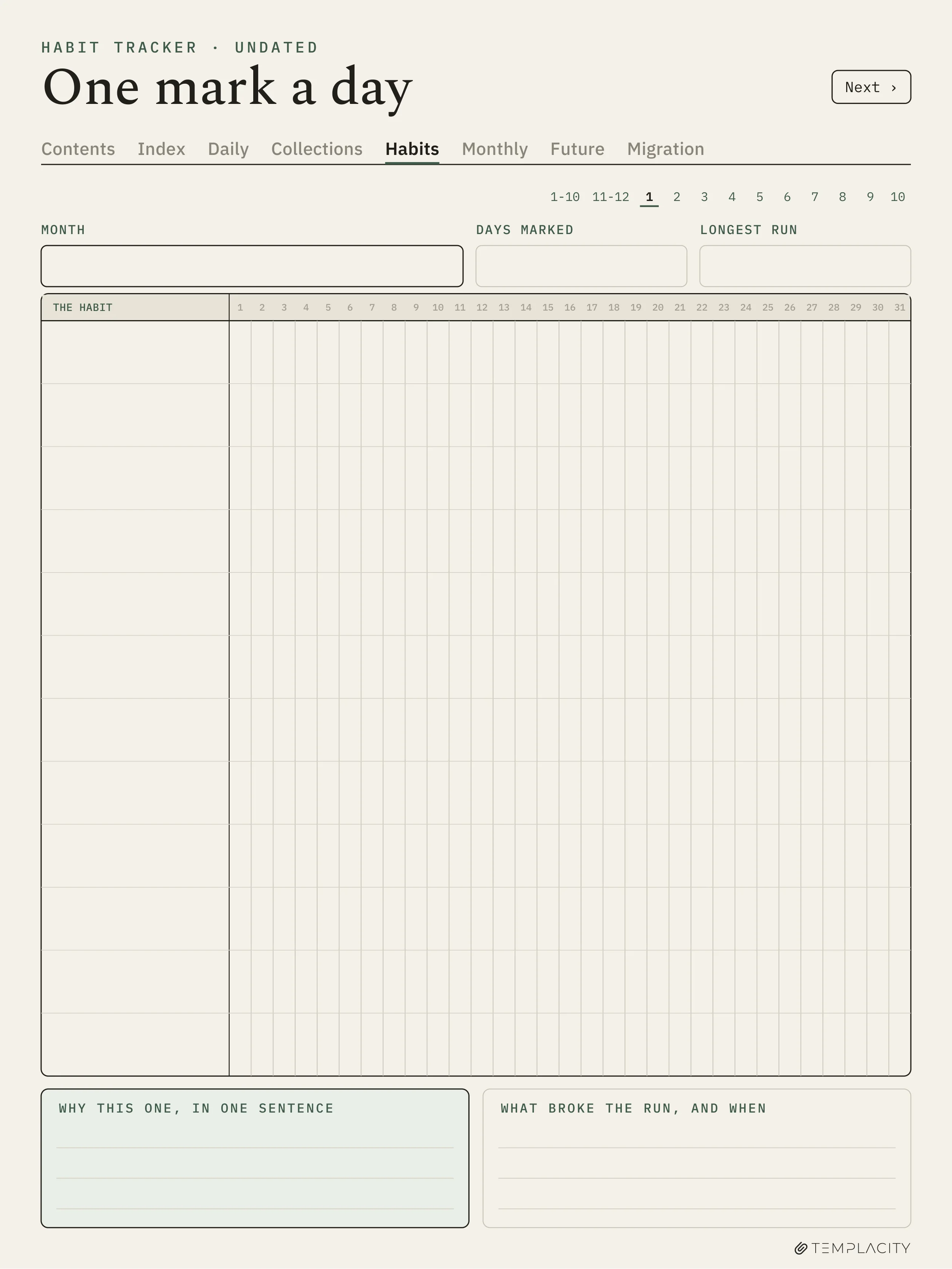 The Planner · Logbook System reMarkable Paper Pro page 9