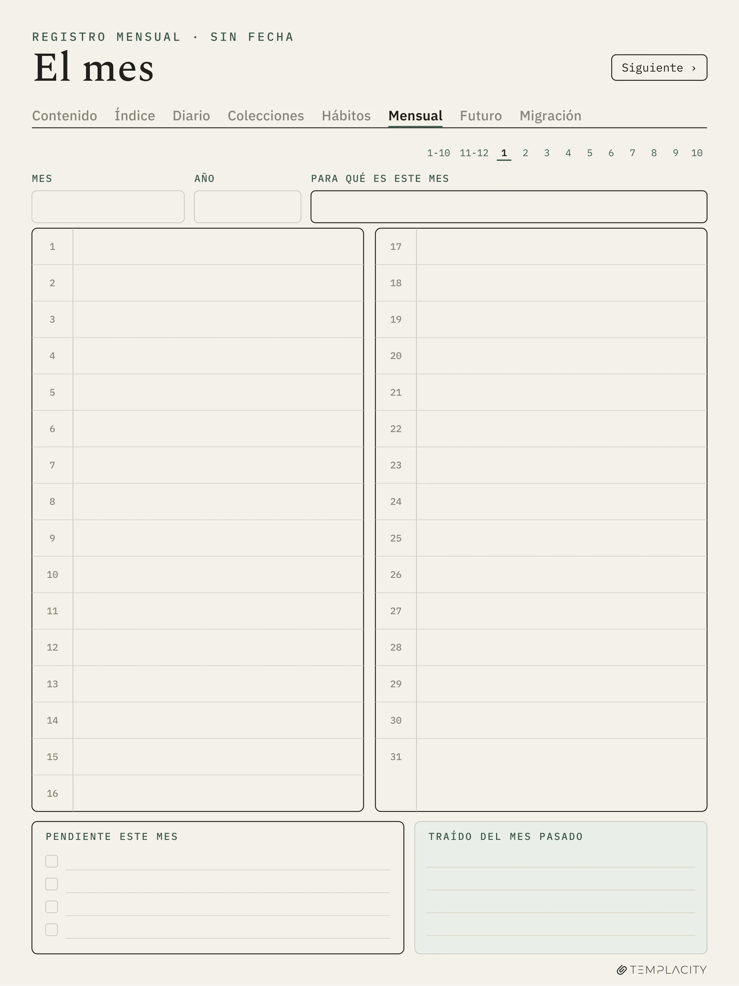 The Planner · Logbook System reMarkable Paper Pro página 10