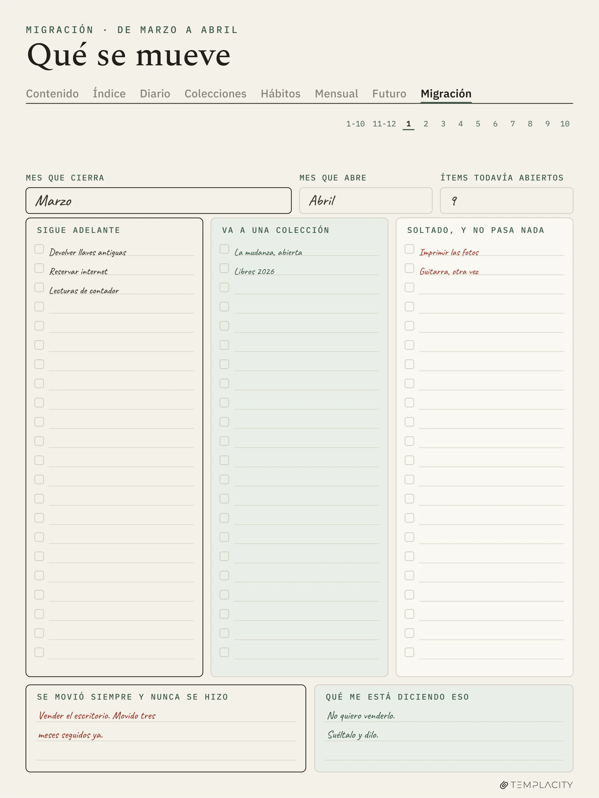 The Planner · Logbook System reMarkable Paper Pro página 3
