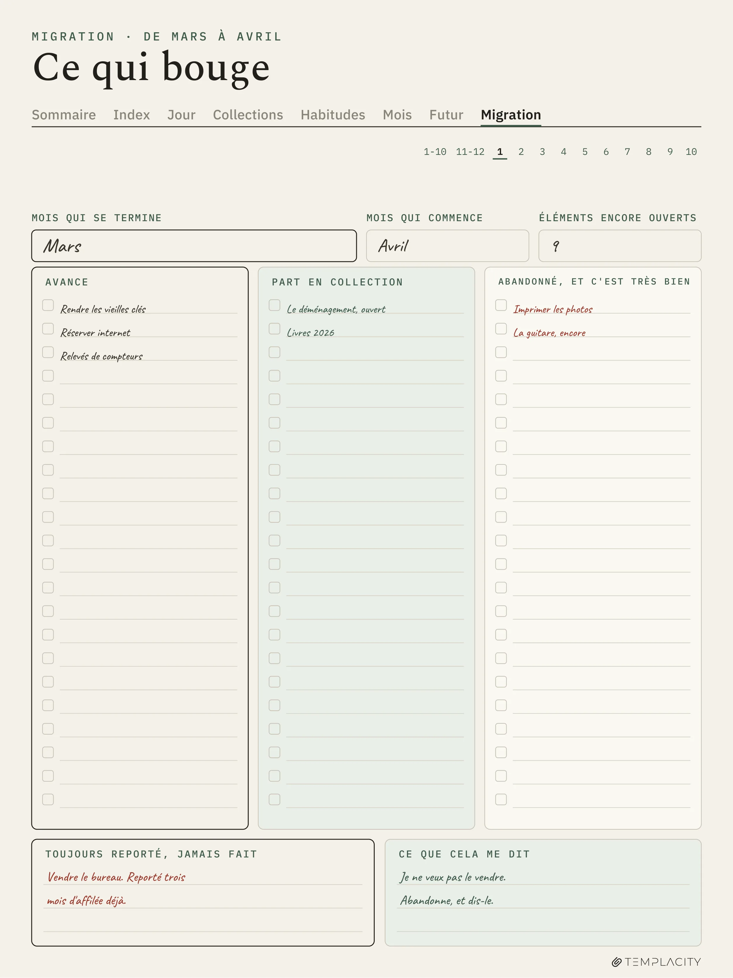 The Planner · Logbook System reMarkable Paper Pro page 3