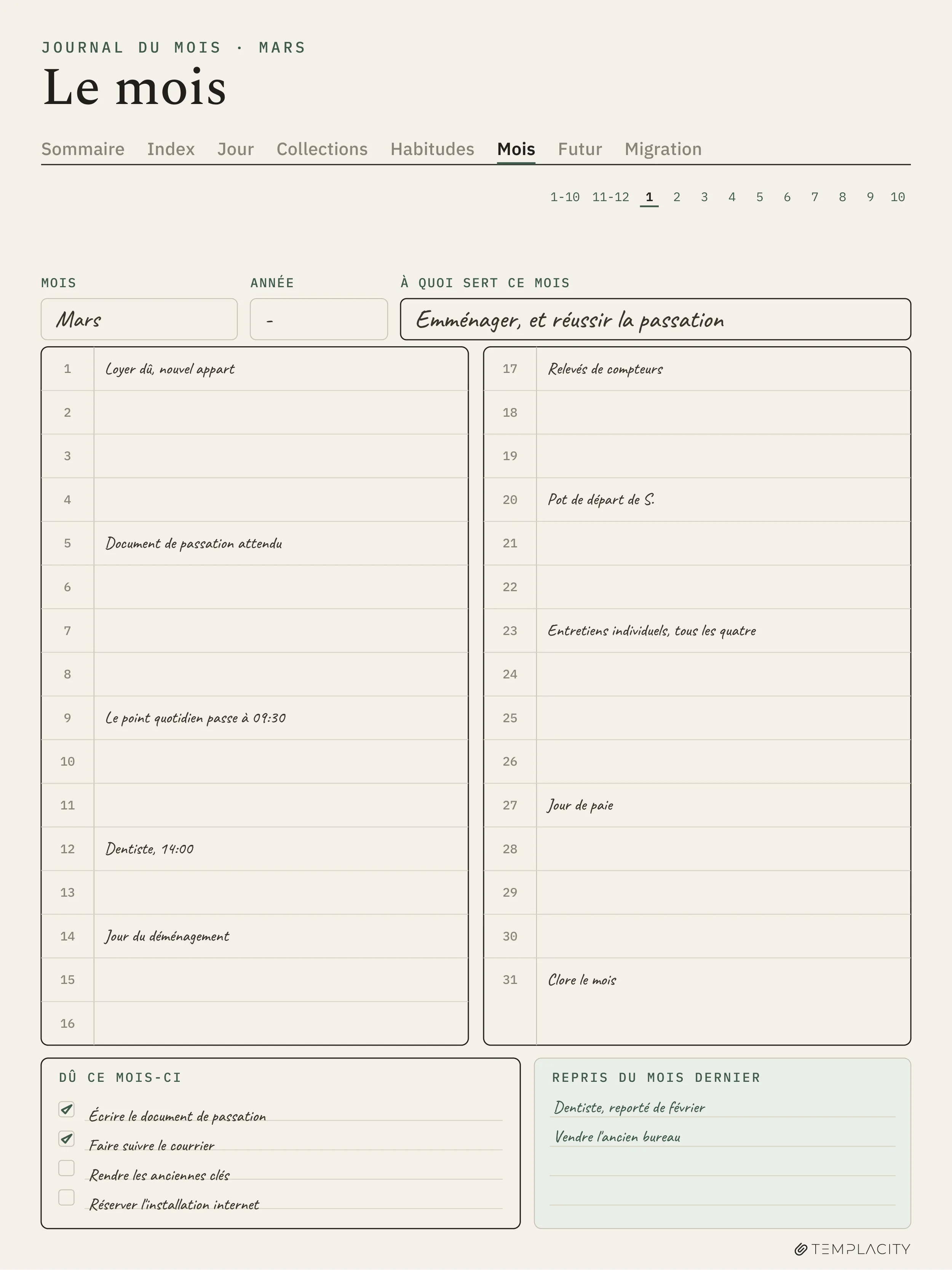 The Planner · Logbook System reMarkable Paper Pro page 5