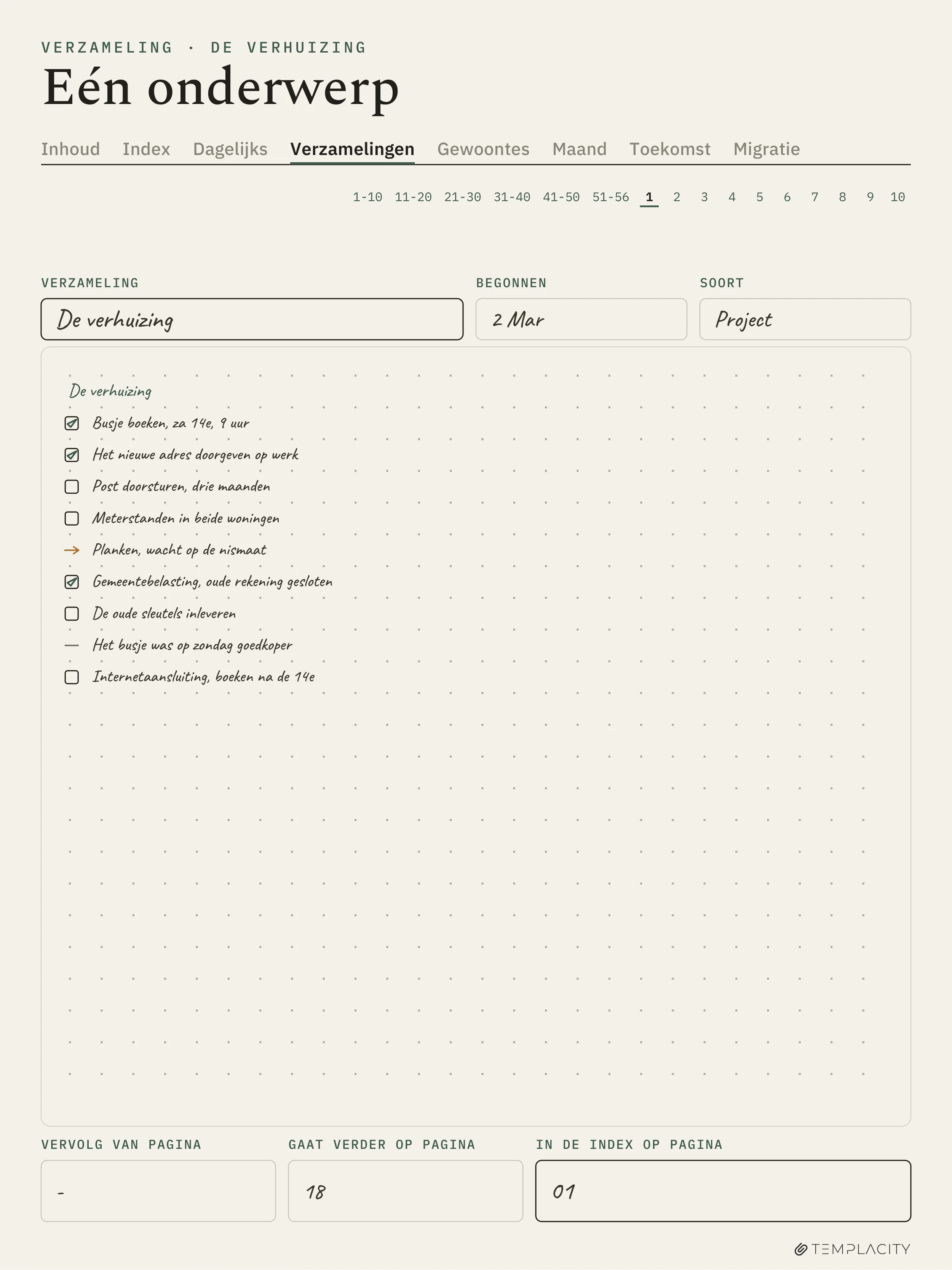 The Planner · Logbook System reMarkable Paper Pro pagina 2