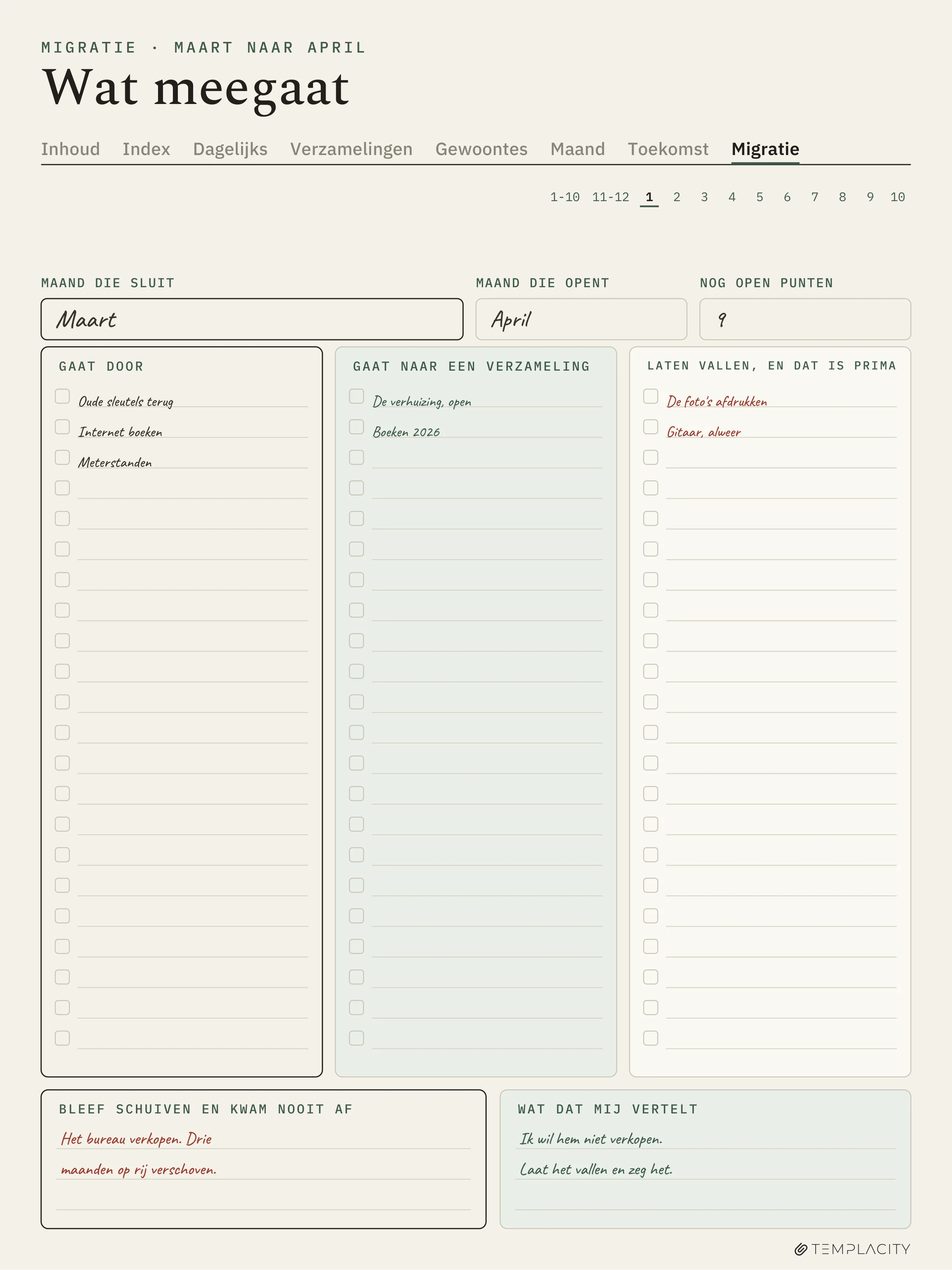 The Planner · Logbook System reMarkable Paper Pro pagina 3