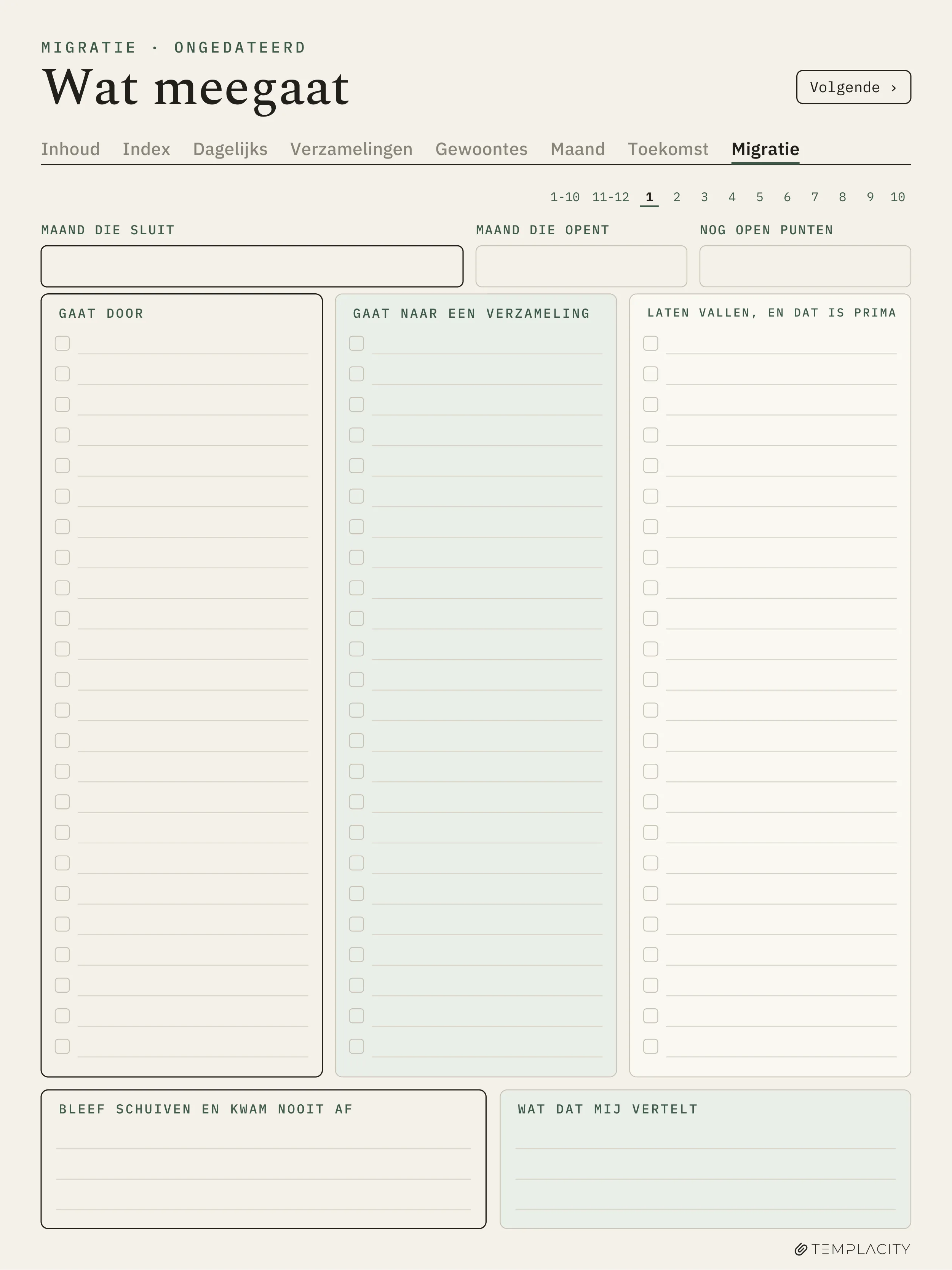 The Planner · Logbook System reMarkable Paper Pro pagina 8