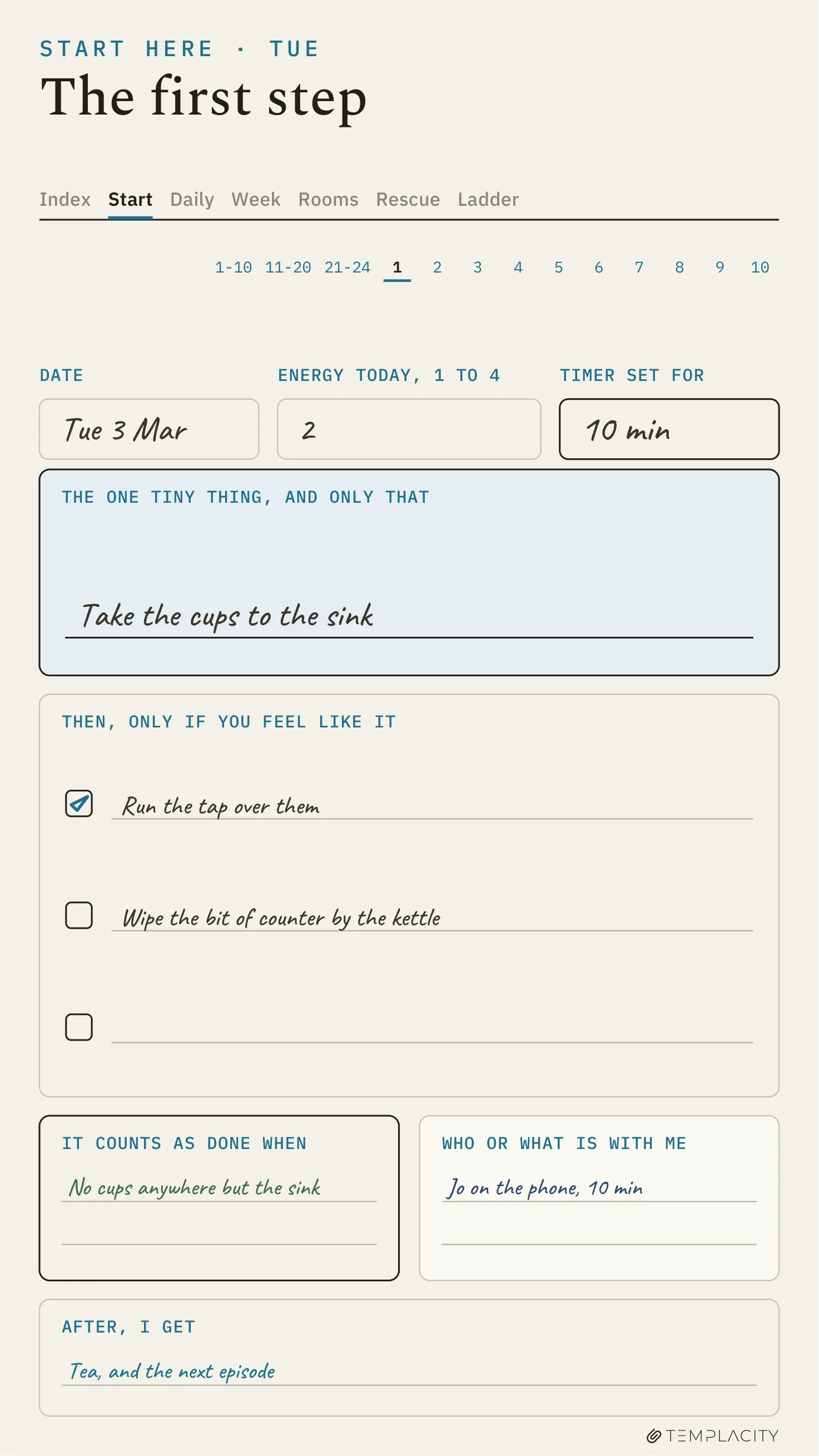 The Planner · ADHD Cleaning Planner reMarkable Paper Pro Move page 1
