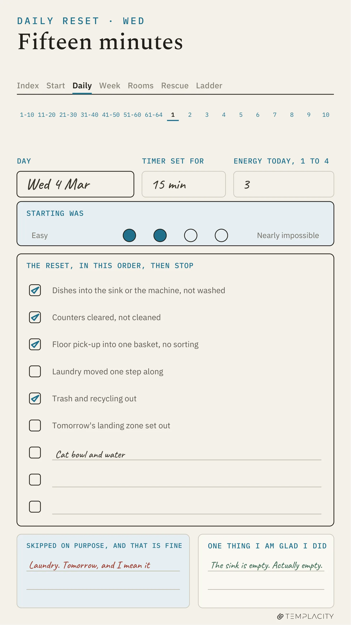 The Planner · ADHD Cleaning Planner reMarkable Paper Pro Move page 2