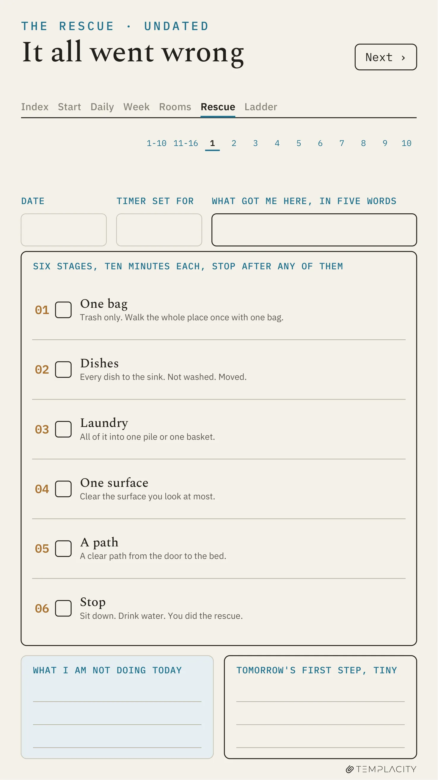 The Planner · ADHD Cleaning Planner reMarkable Paper Pro Move page 9