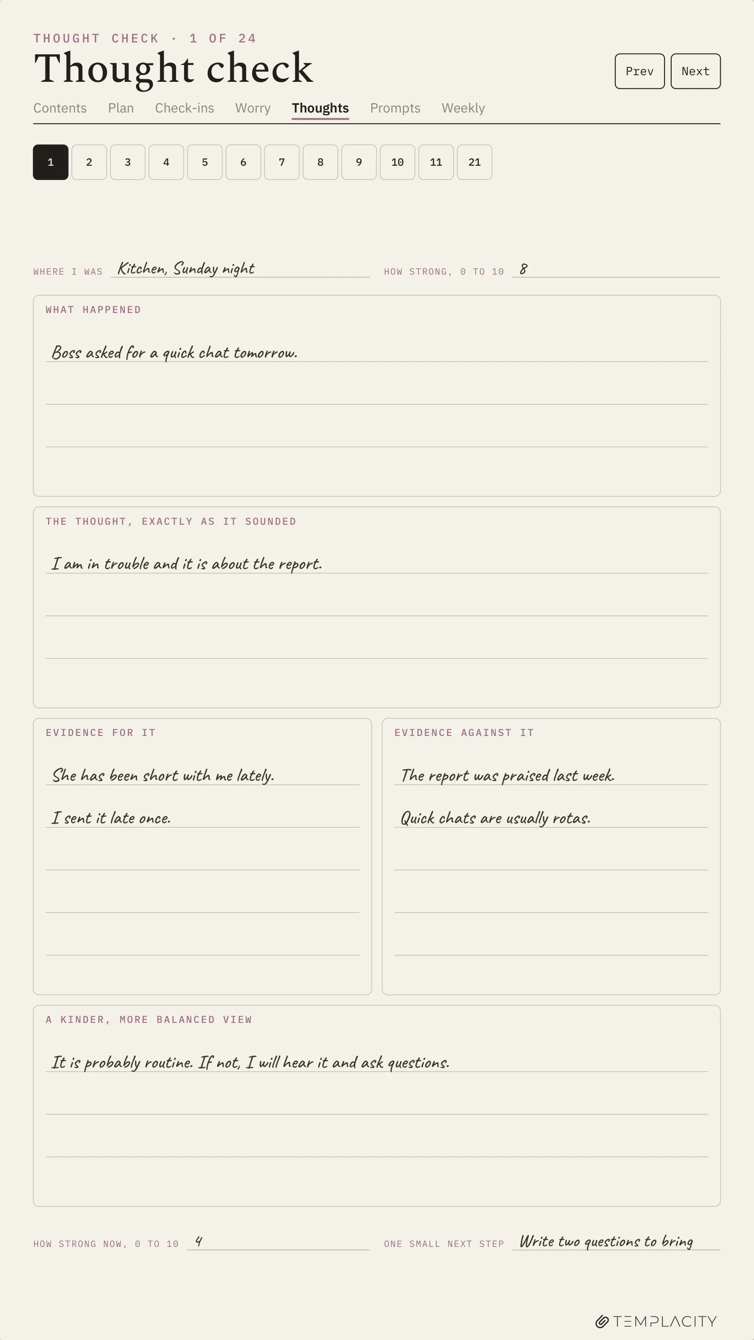 The Anxiety Journal reMarkable Paper Pro Move page 2
