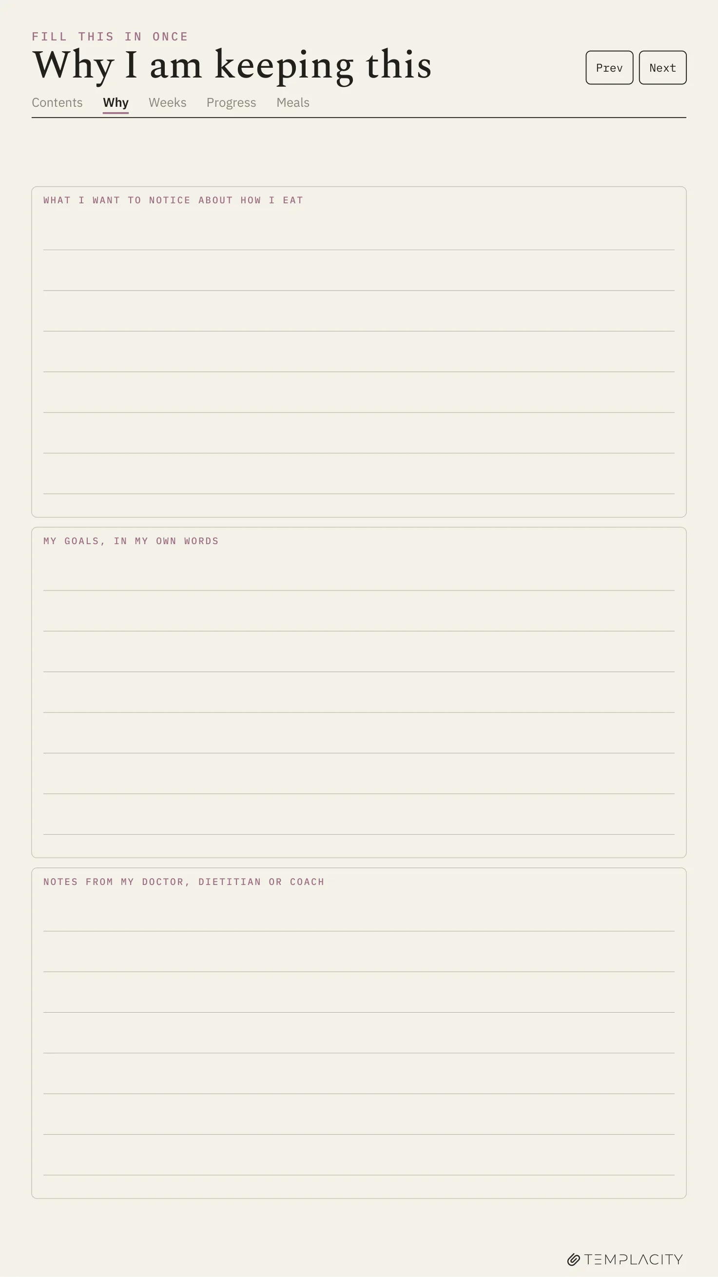 The Food Diary reMarkable Paper Pro Move page 3