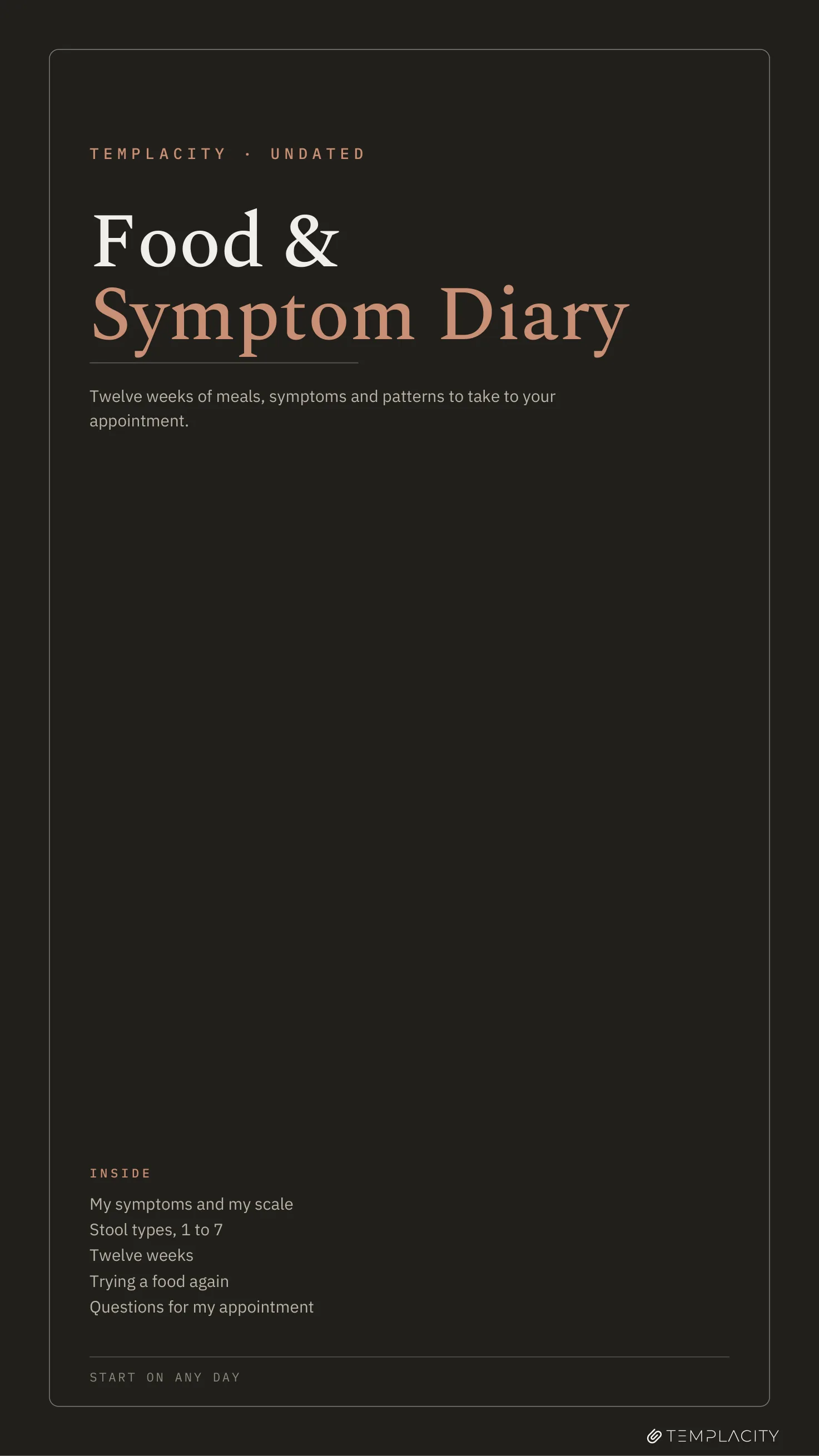 The Food & Symptom Diary reMarkable Paper Pro Move Seite 2