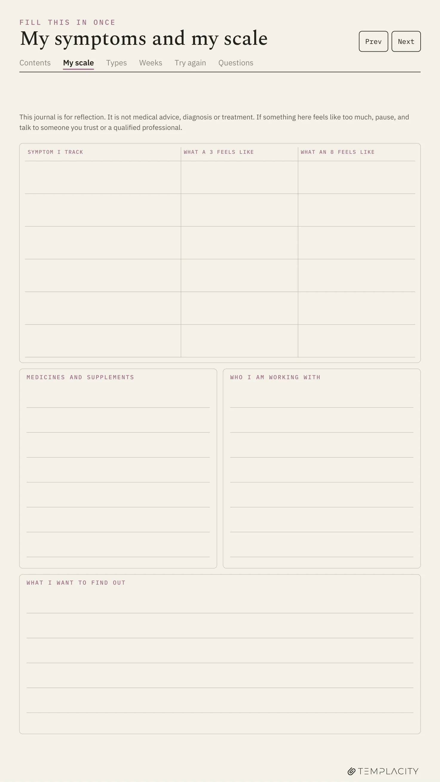 The Food & Symptom Diary reMarkable Paper Pro Move Seite 3