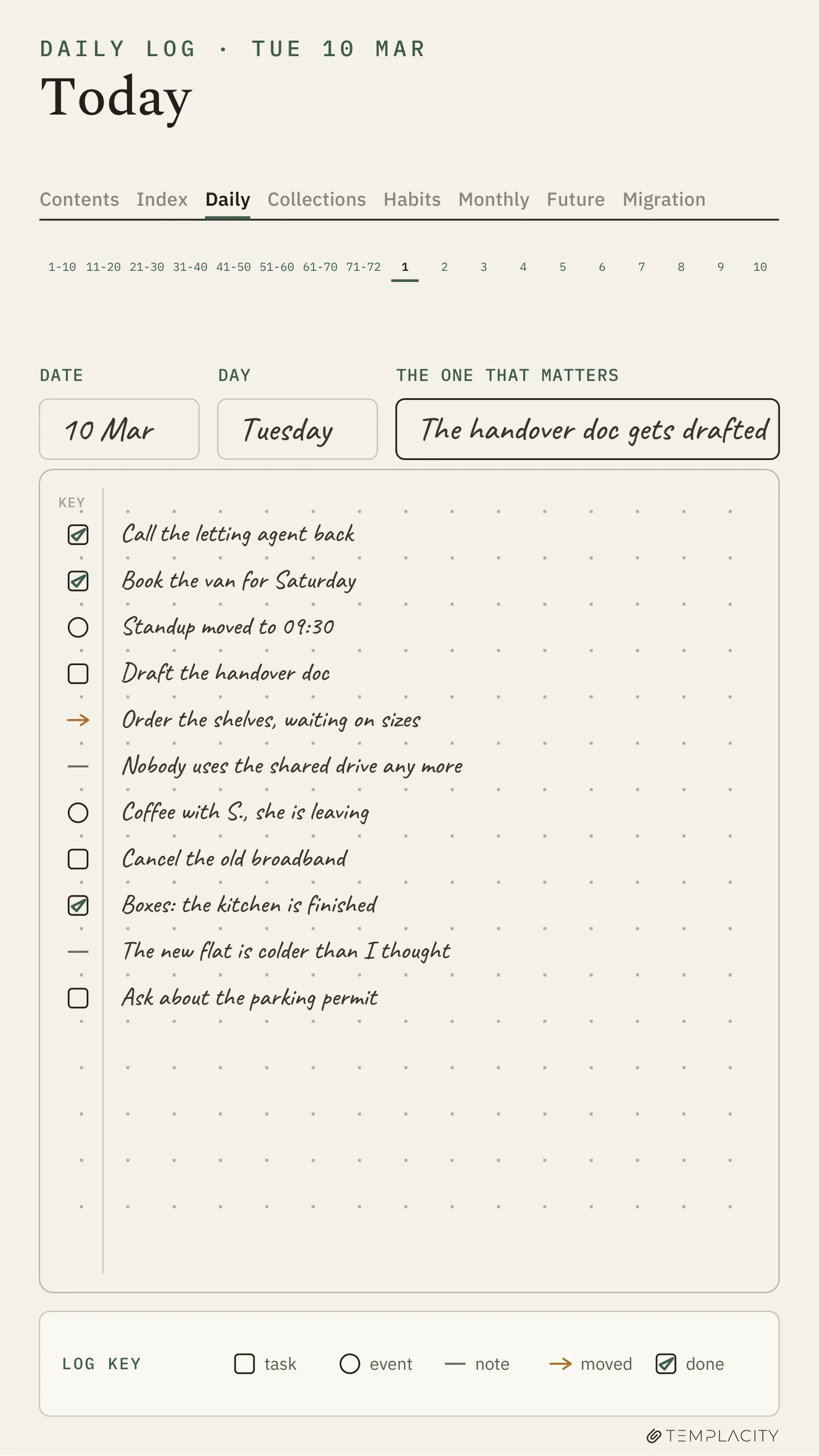 The Planner · Logbook System reMarkable Paper Pro Move page 1