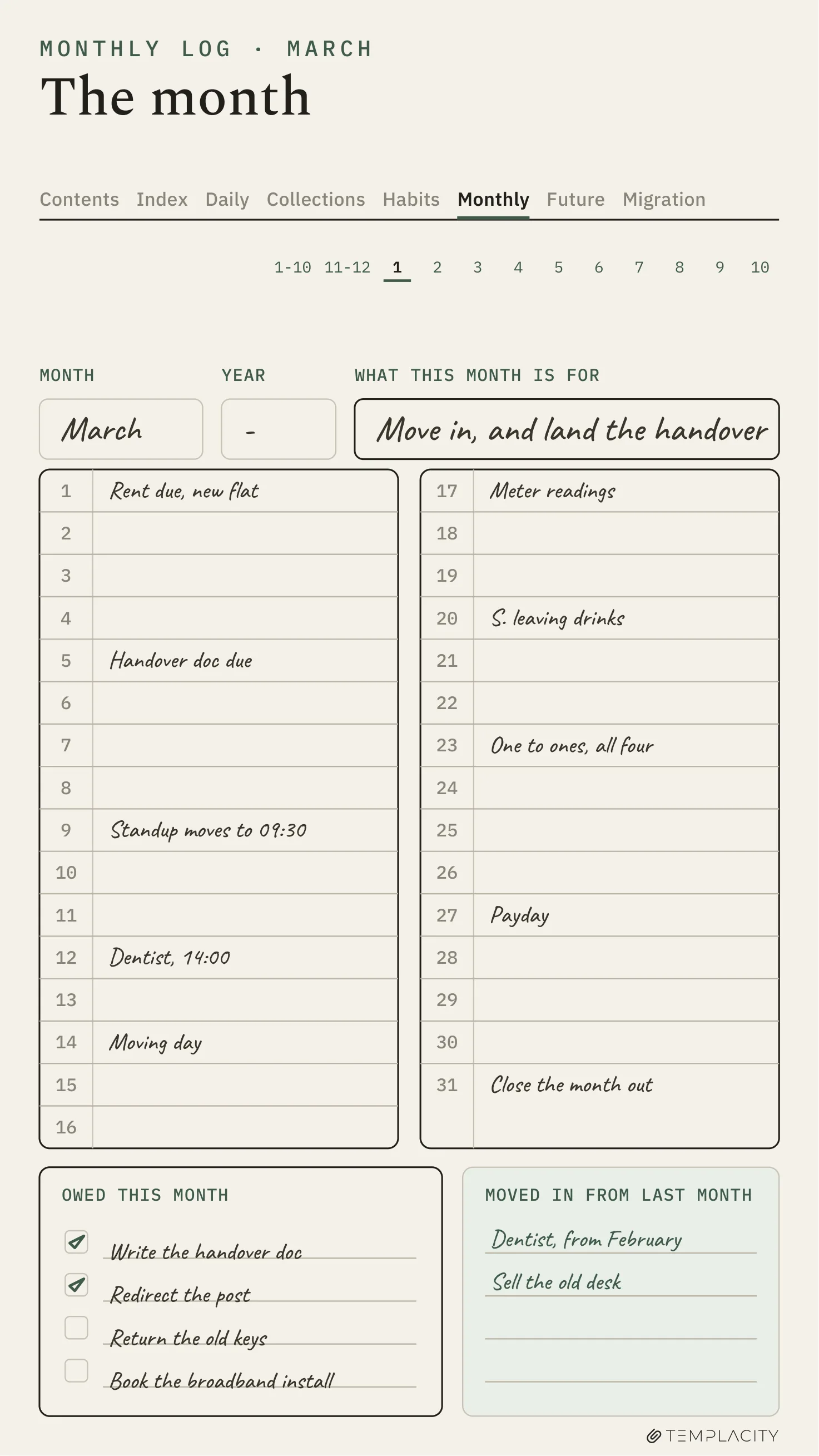 The Planner · Logbook System reMarkable Paper Pro Move page 5
