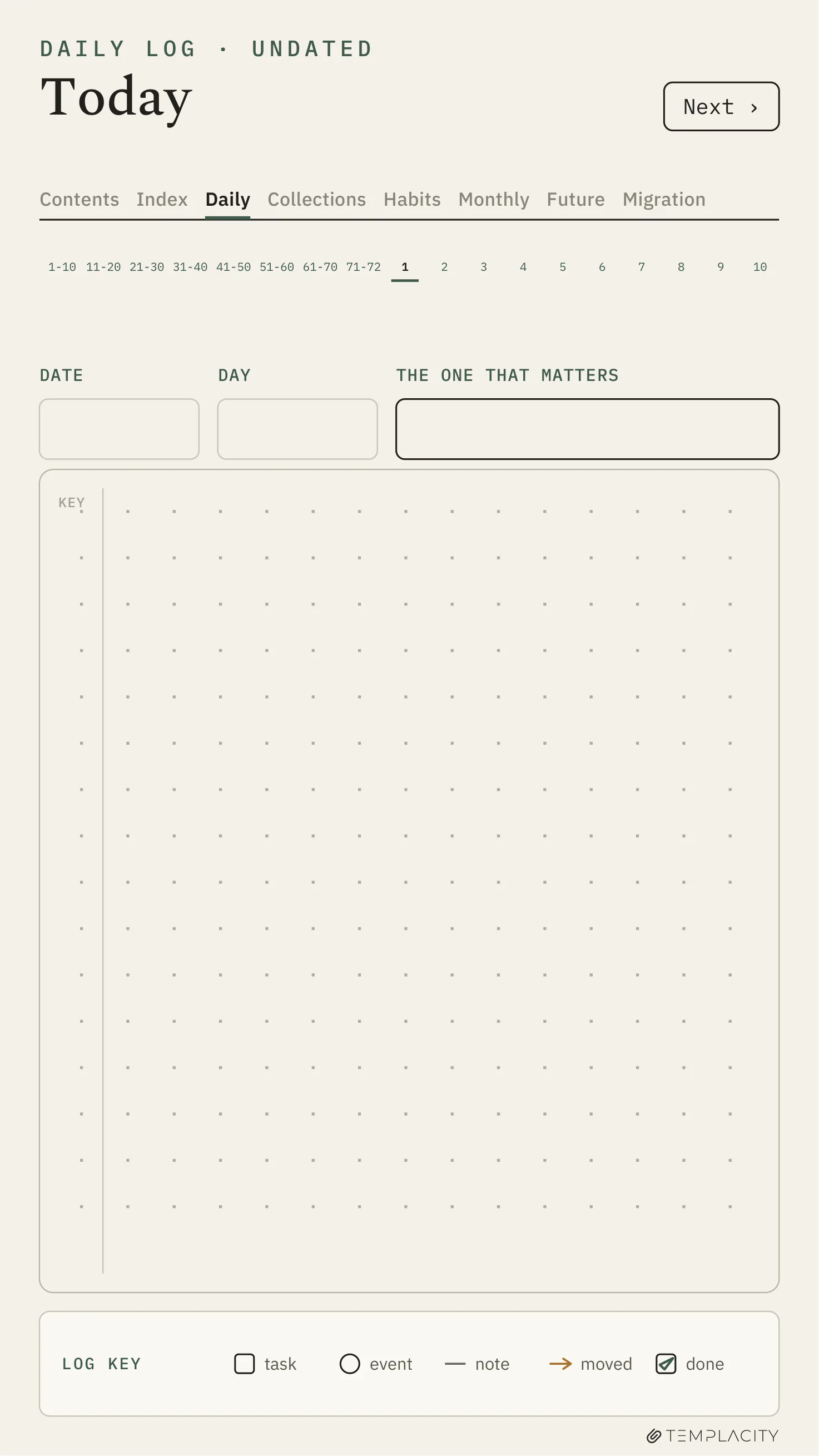 The Planner · Logbook System reMarkable Paper Pro Move page 6