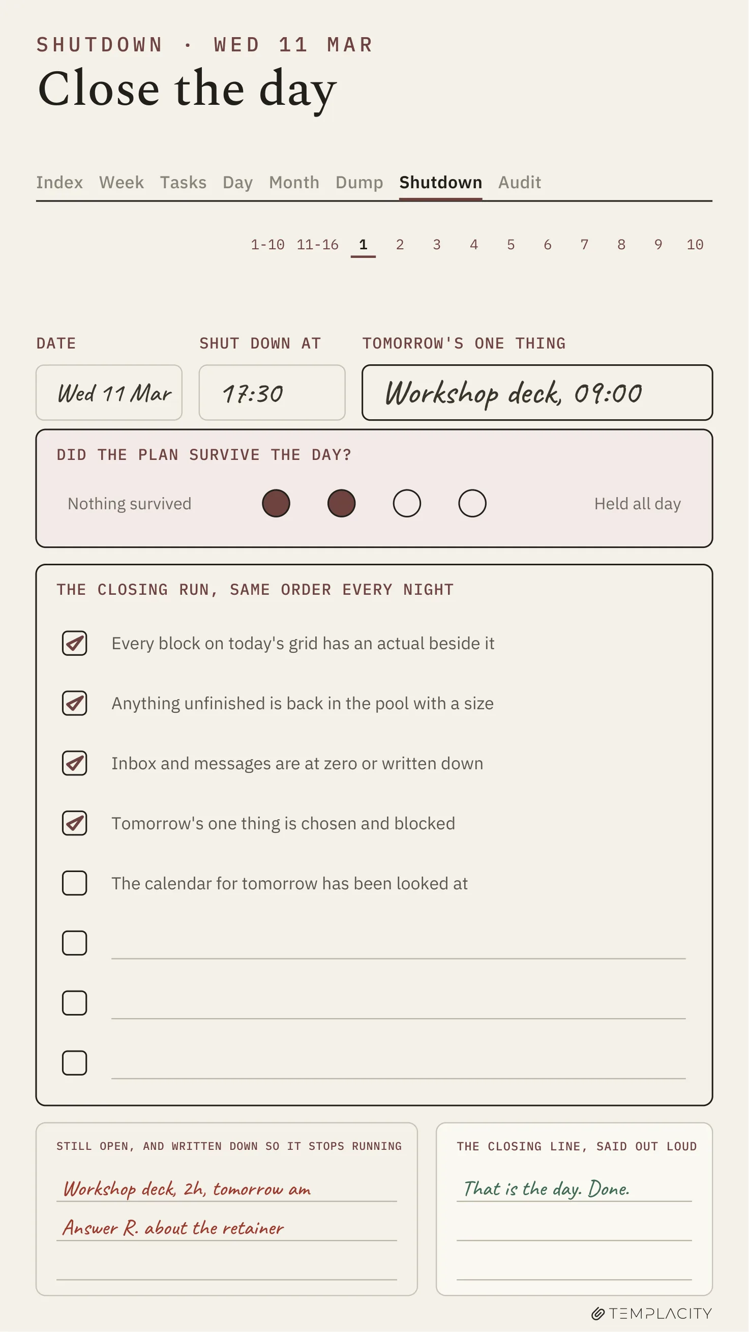 The Planner · Time Block System reMarkable Paper Pro Move page 4