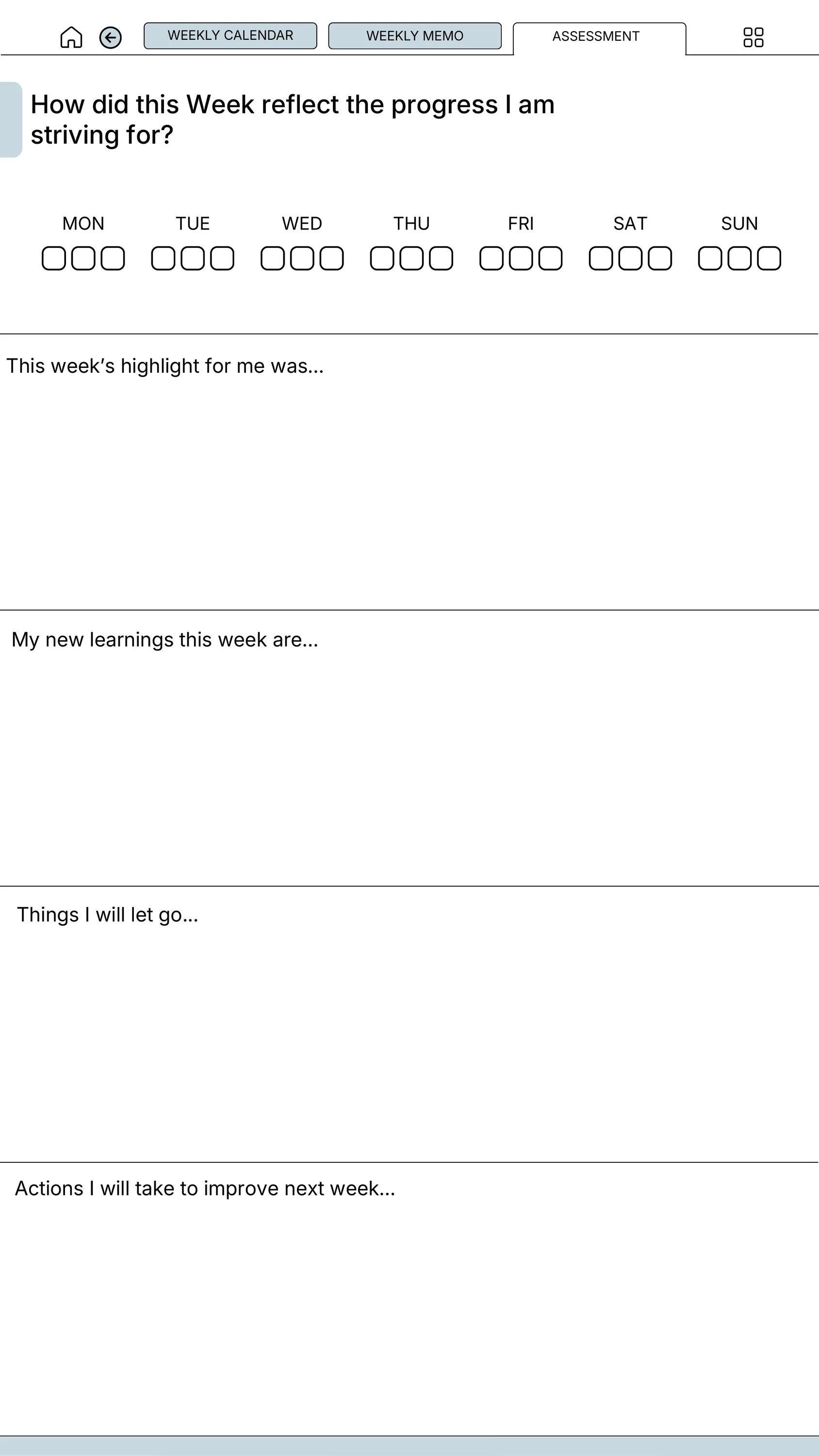 Weekly Planner reMarkable Paper Pro Move — page 5