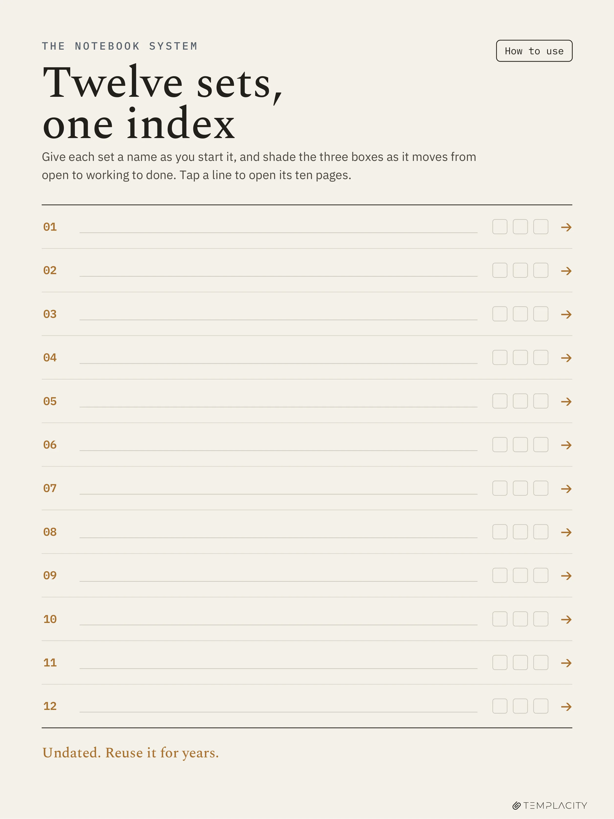 The Planner · Notebook System reMarkable Paper Pro page 1