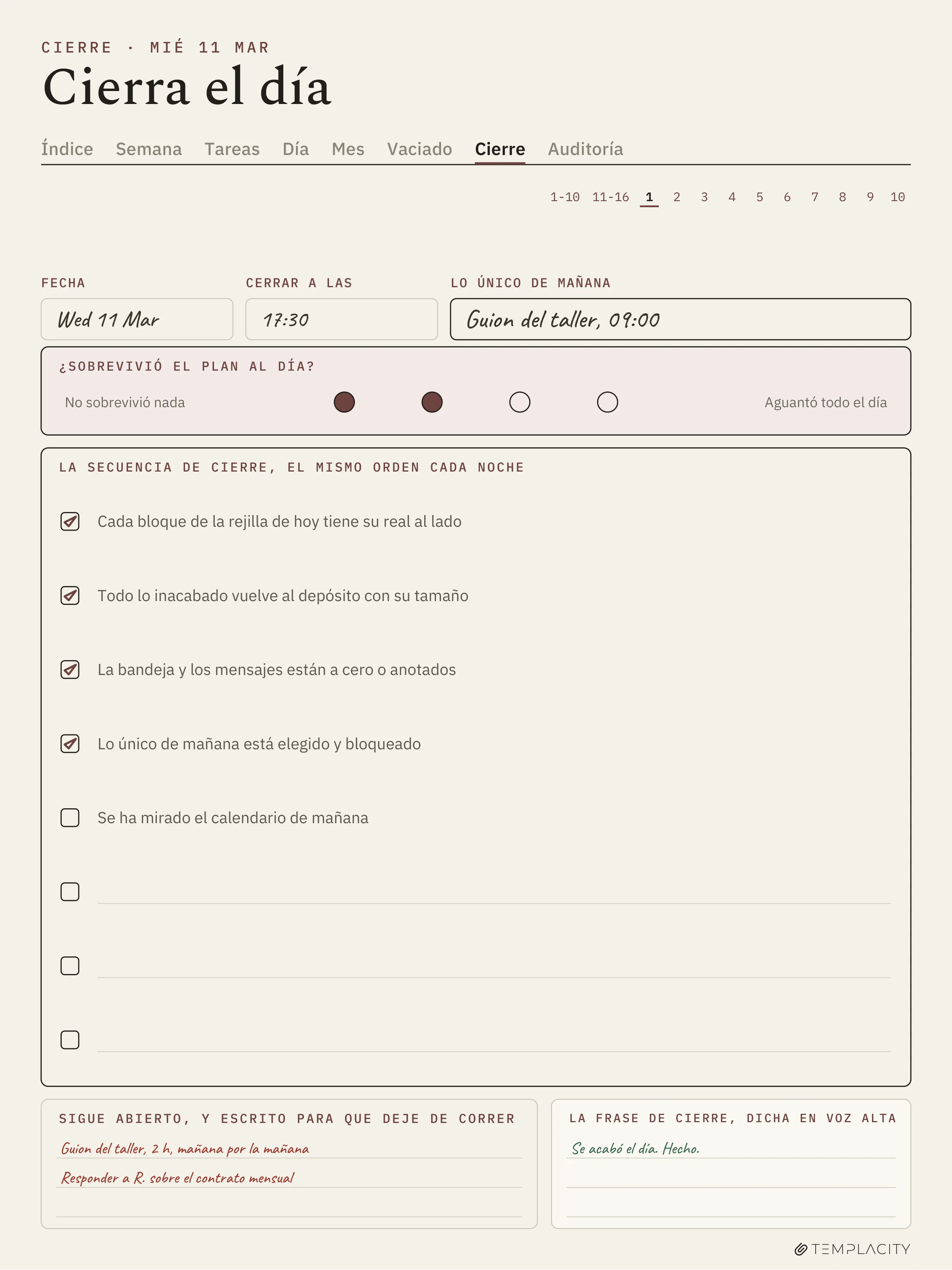 The Planner · Sistema de bloques de tiempo reMarkable Paper Pro página 4