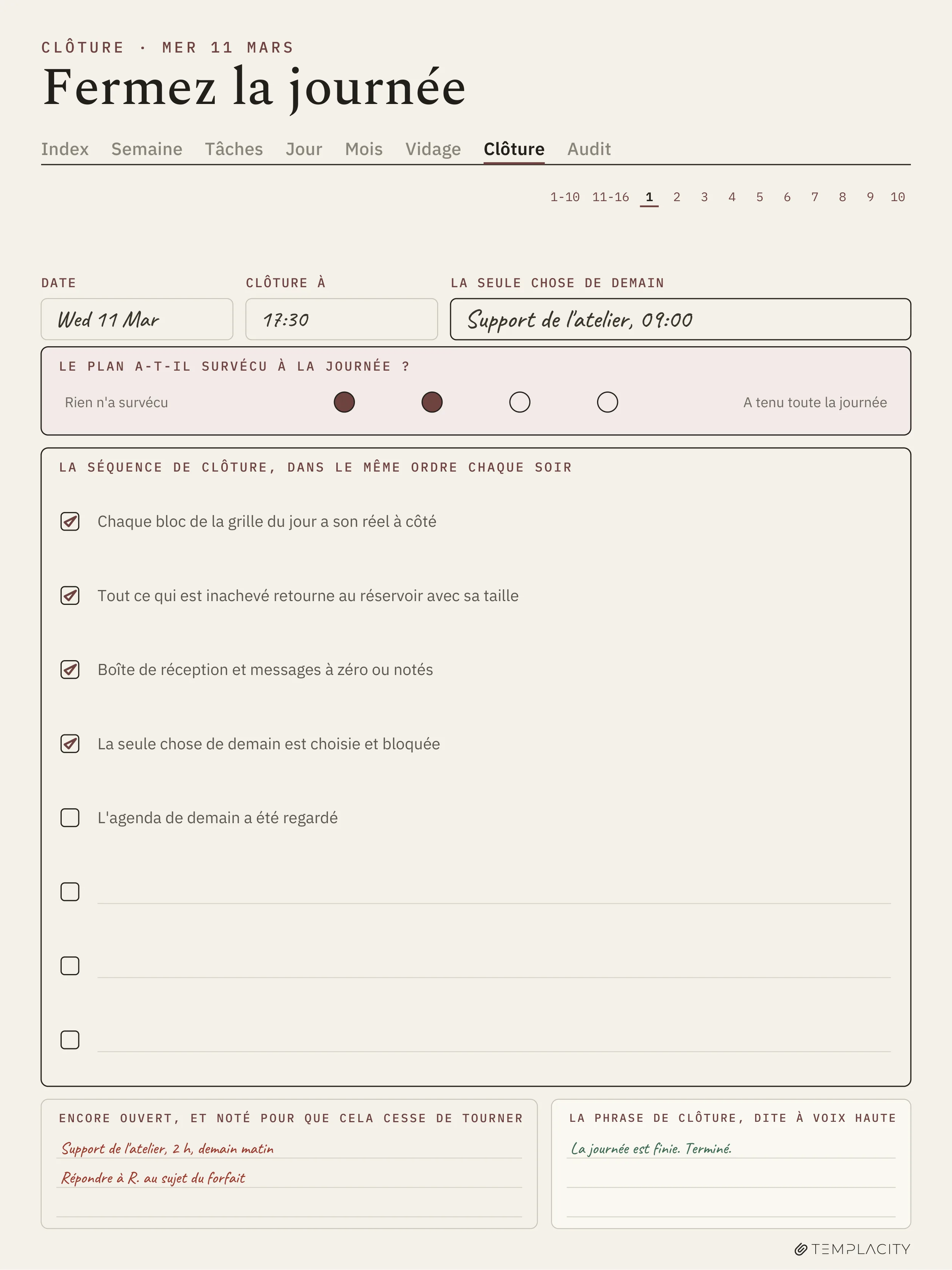 The Planner · Time Block System reMarkable Paper Pro page 4