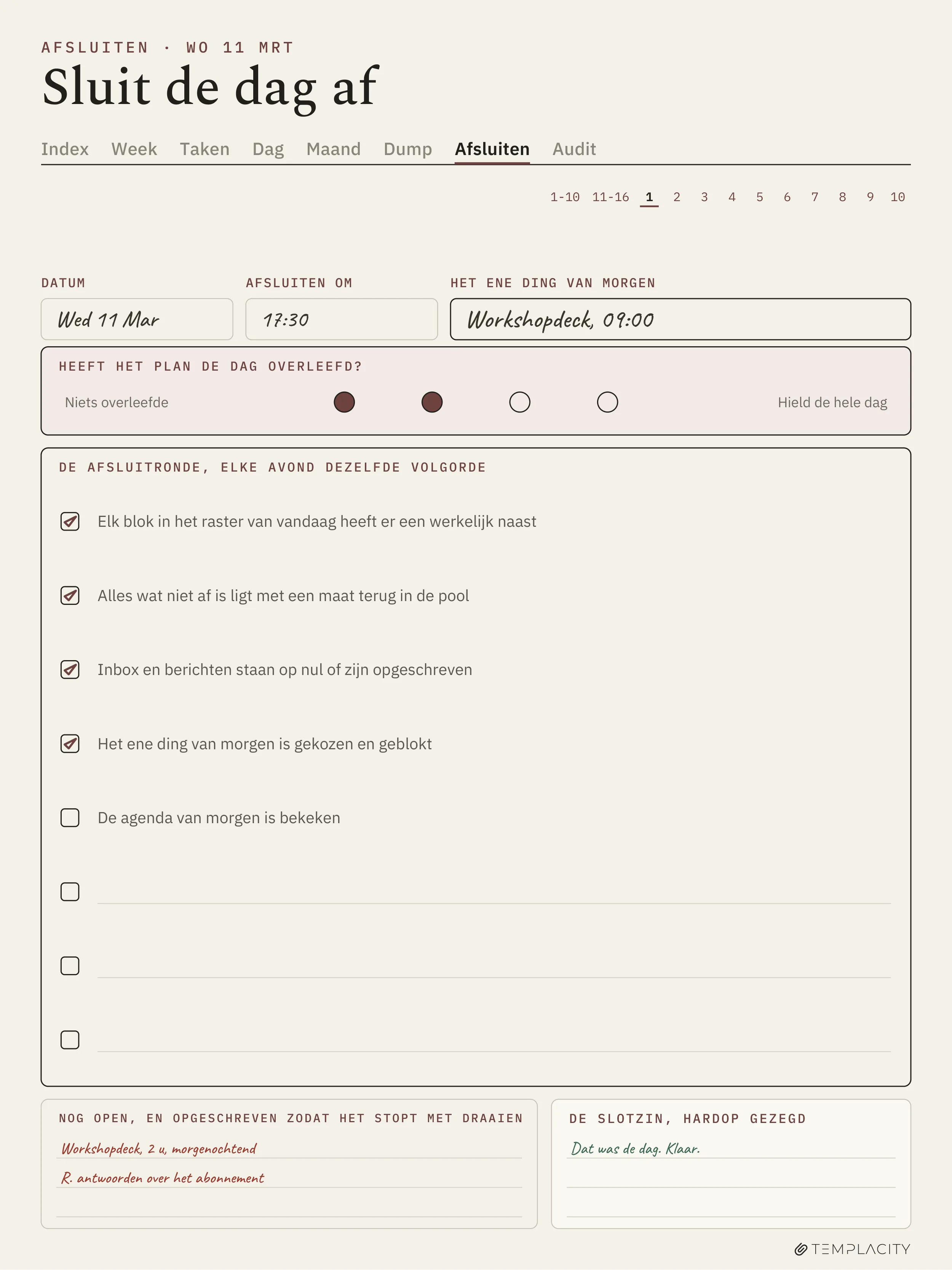 The Planner · Time Block System reMarkable Paper Pro pagina 4