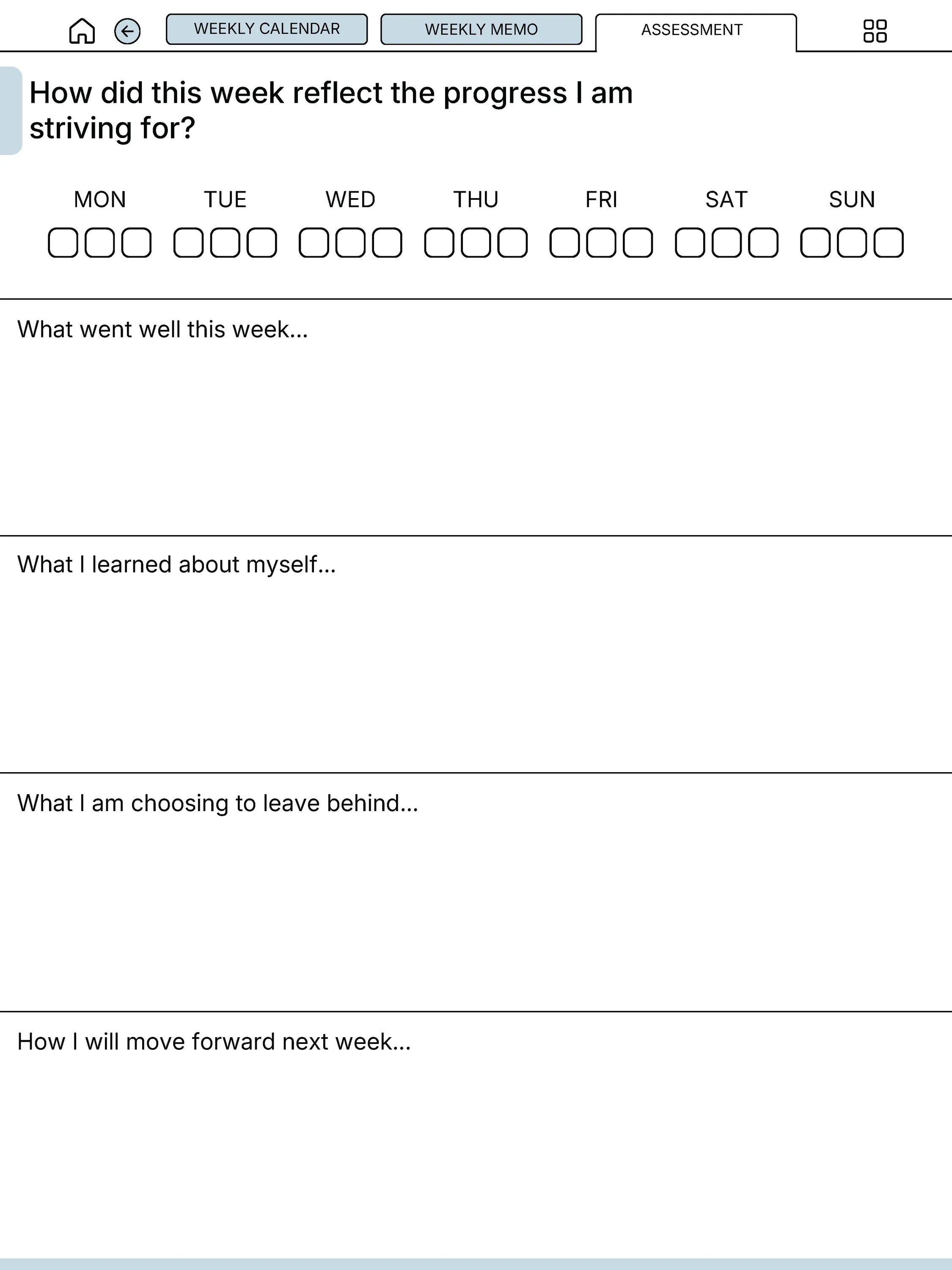 reMarkable Paper Pure Weekly Planner The Weekly Planner — page 5