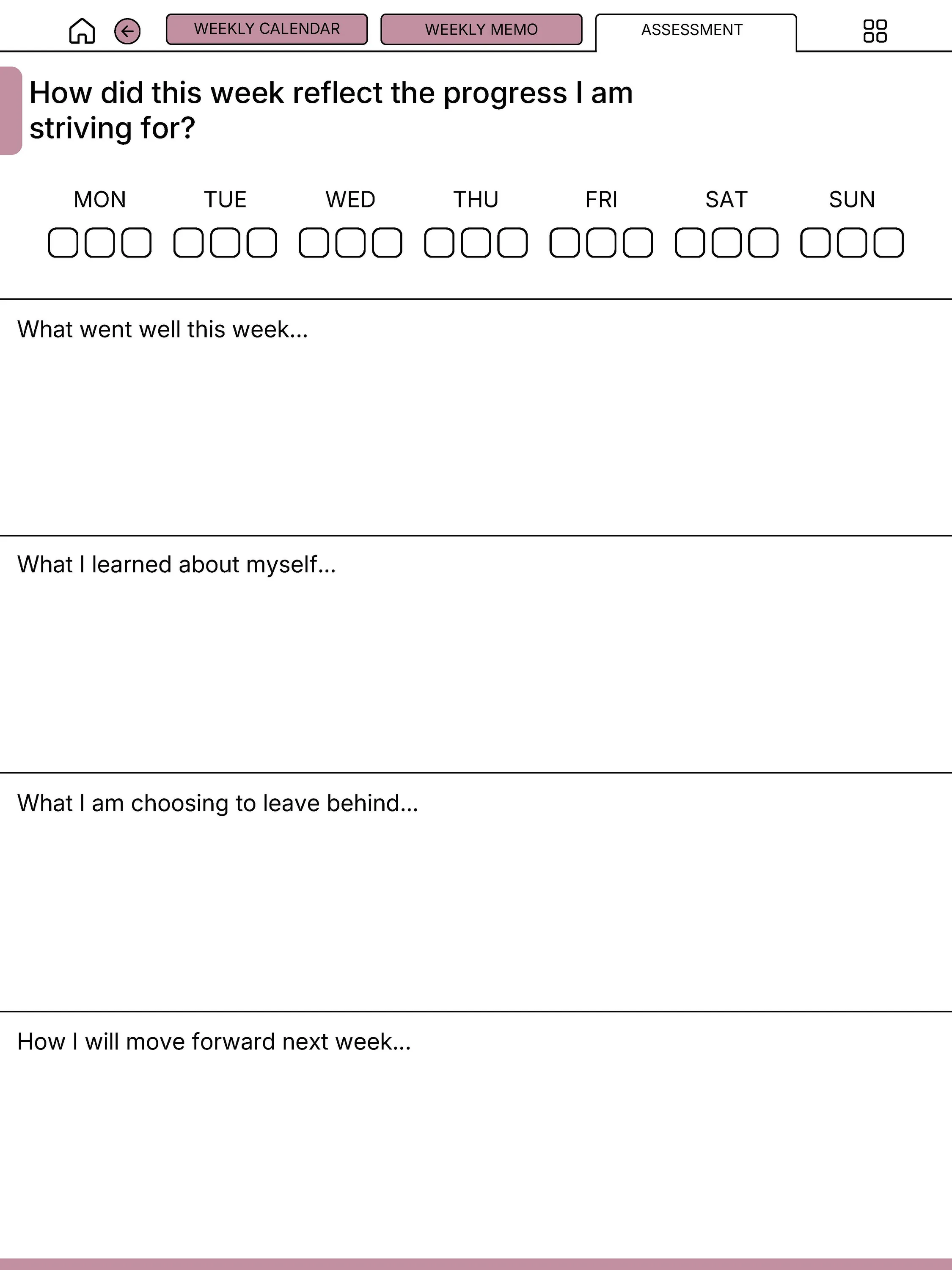 Weekly Planner reMarkable Paper Pro — page 5