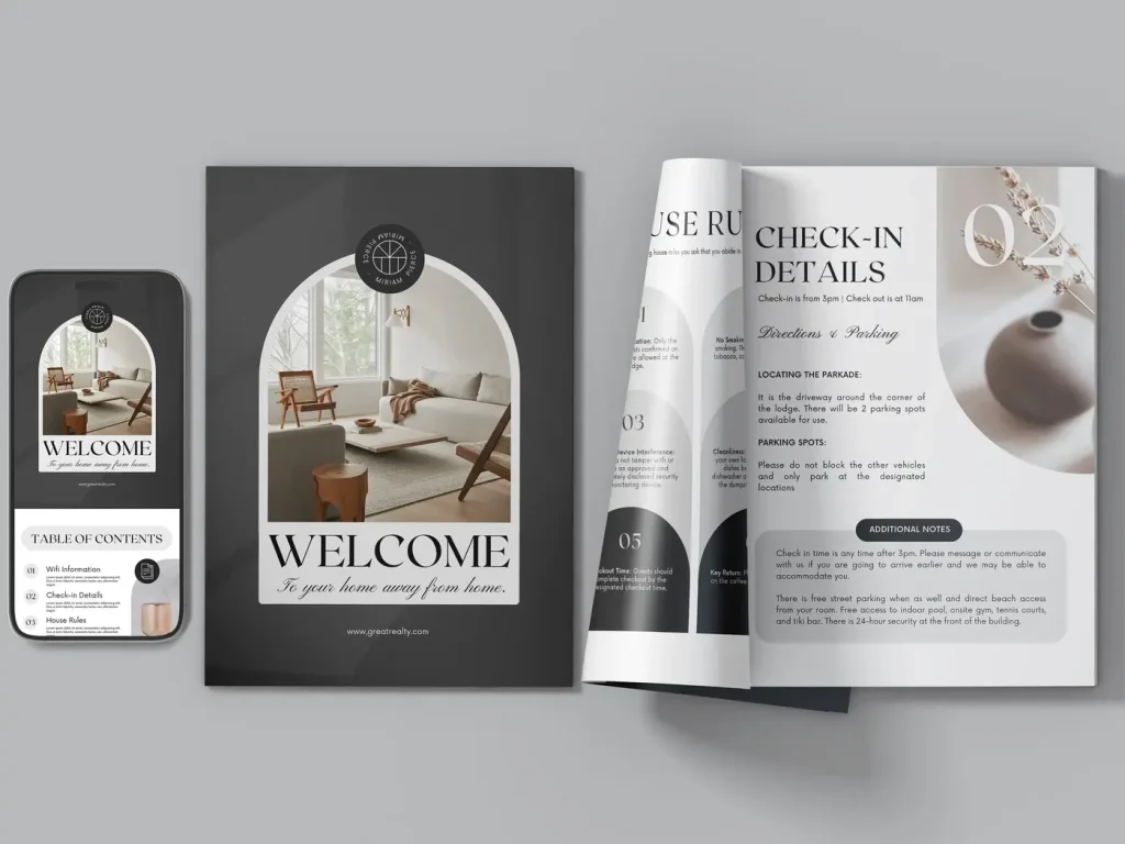 Airbnb guest book template