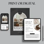 Airbnb guest book template Print or digital