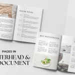 Welcome Book Template Format US letterhead and A4 Document