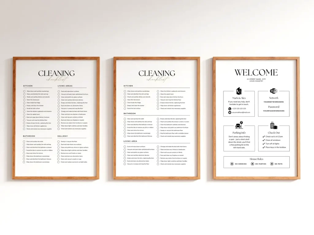 signs for airbnb guests
