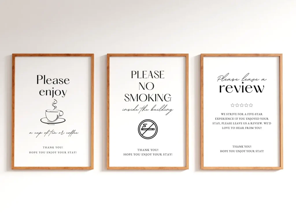 airbnb welcome sign