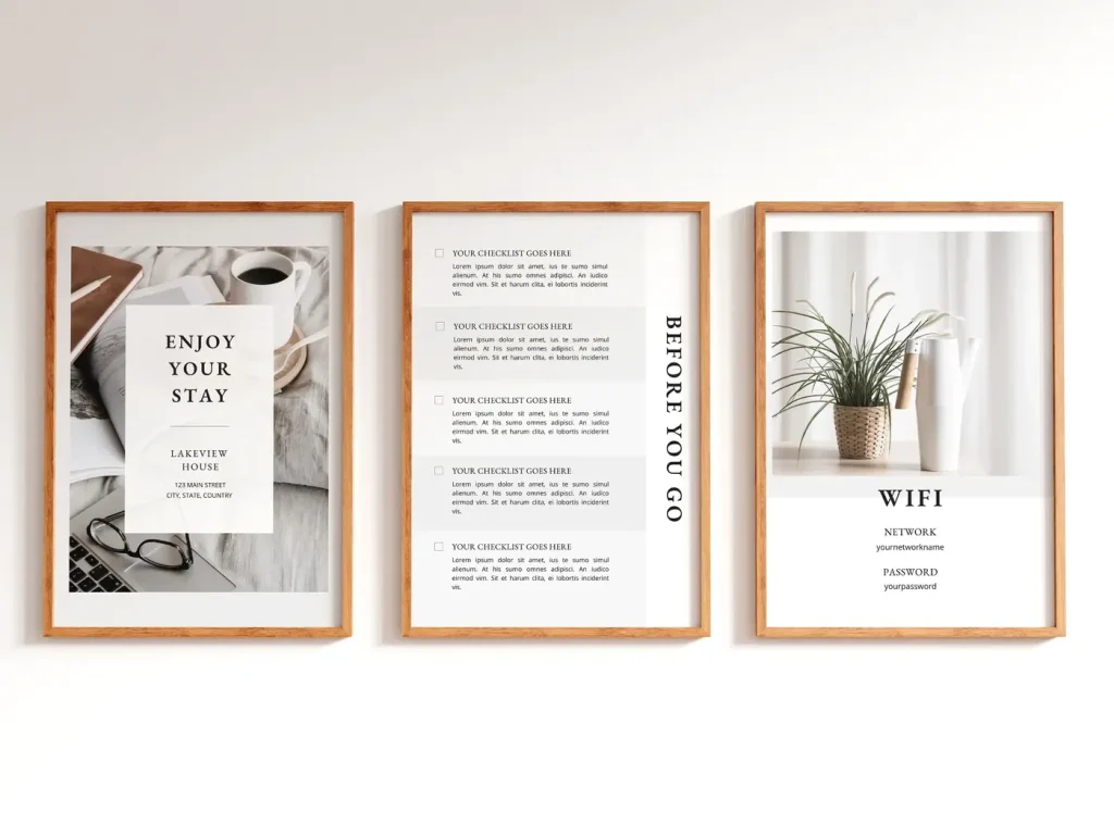 welcome sign for airbnb