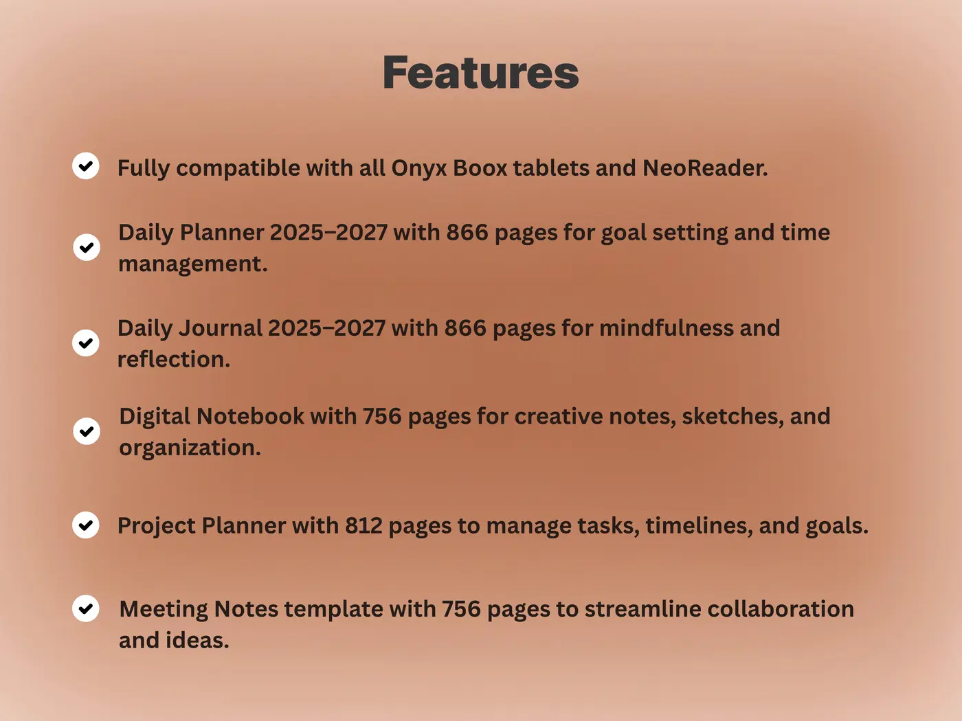 Boox Templates Features
