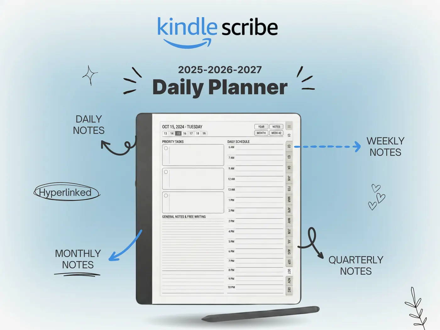 Kindle Scribe Daily Planner