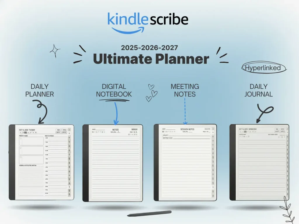 kindle scribe templates
