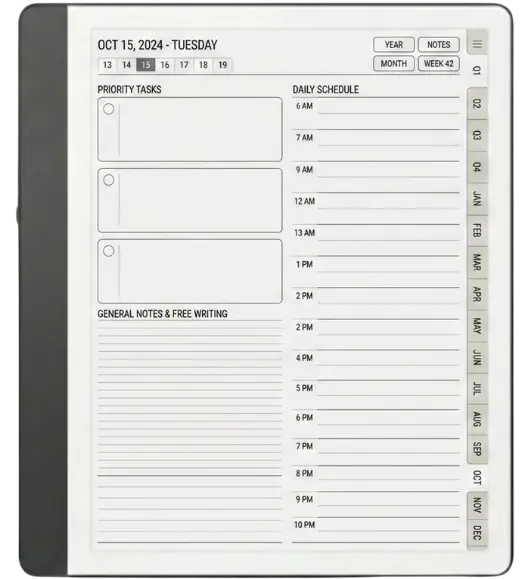 Daily Planner on Kindle Scribe