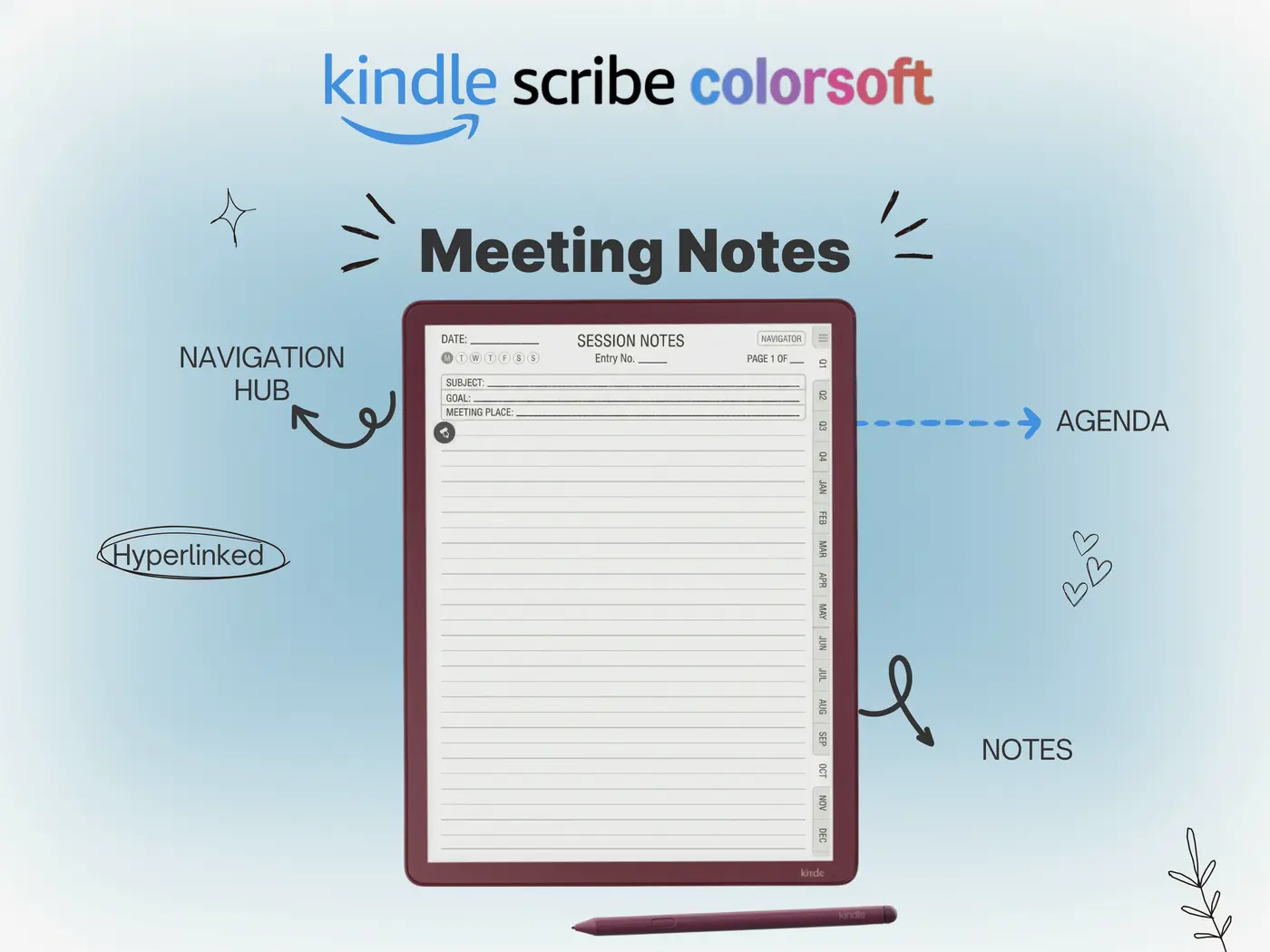 Kindle Scribe Colorsoft Meeting Notes