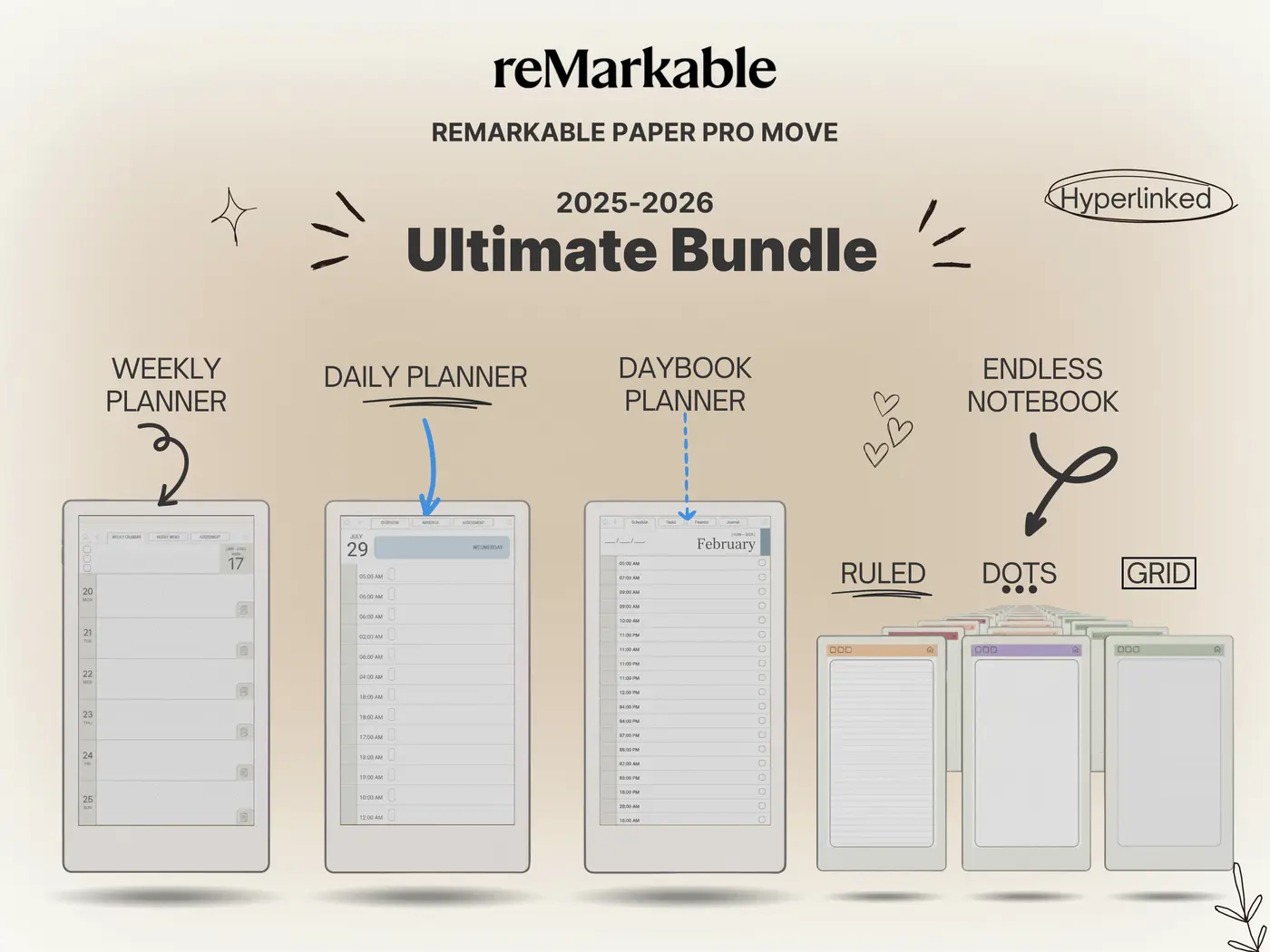 Ultimate Template Bundle for reMarkable Paper Pro Move