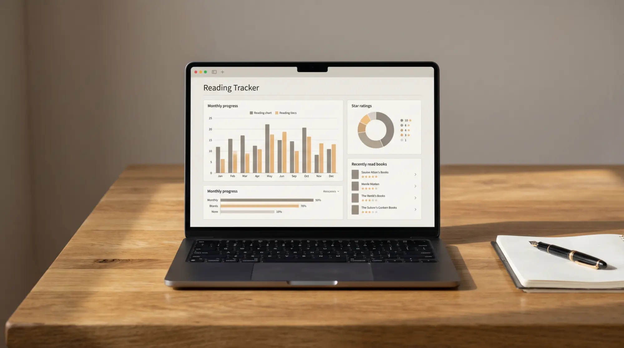 Reading Tracker Dashboard: Four Charts That Actually Help
