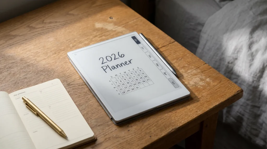 Key2Success digital planner dashboard on a reMarkable Paper Pro