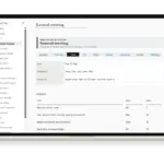 Meeting Notes System in OneNote for Windows on a laptop, general meeting page, filled with sample data