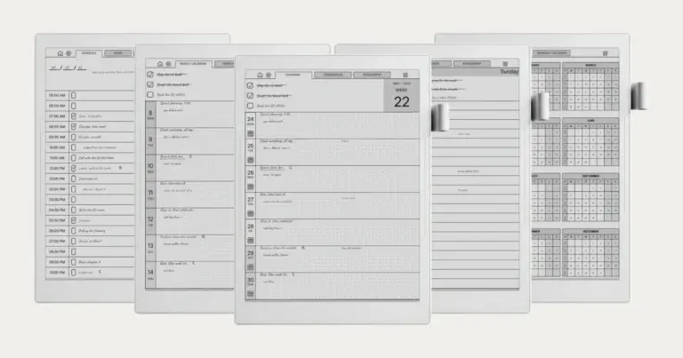 Supernote Templates planner set on Supernote Manta