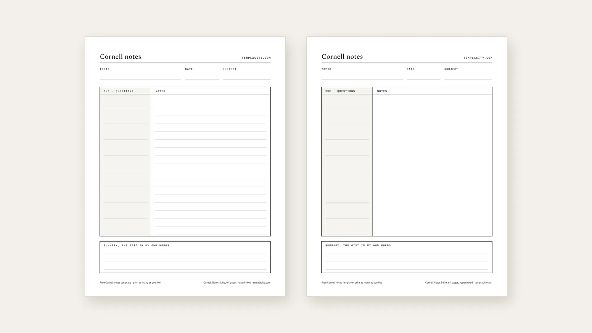 Free Cornell Notes Template: PDF and Word Downloads