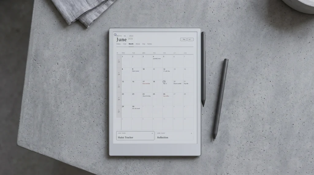 February on a monthly planner page, where the leap day would land
