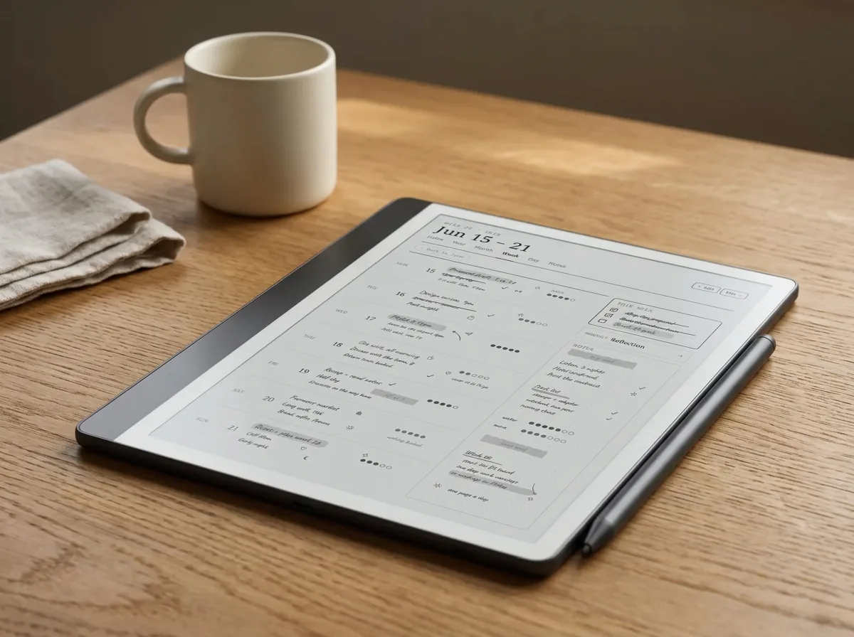 Getting more out of a Kindle Scribe by loading a real planner onto it