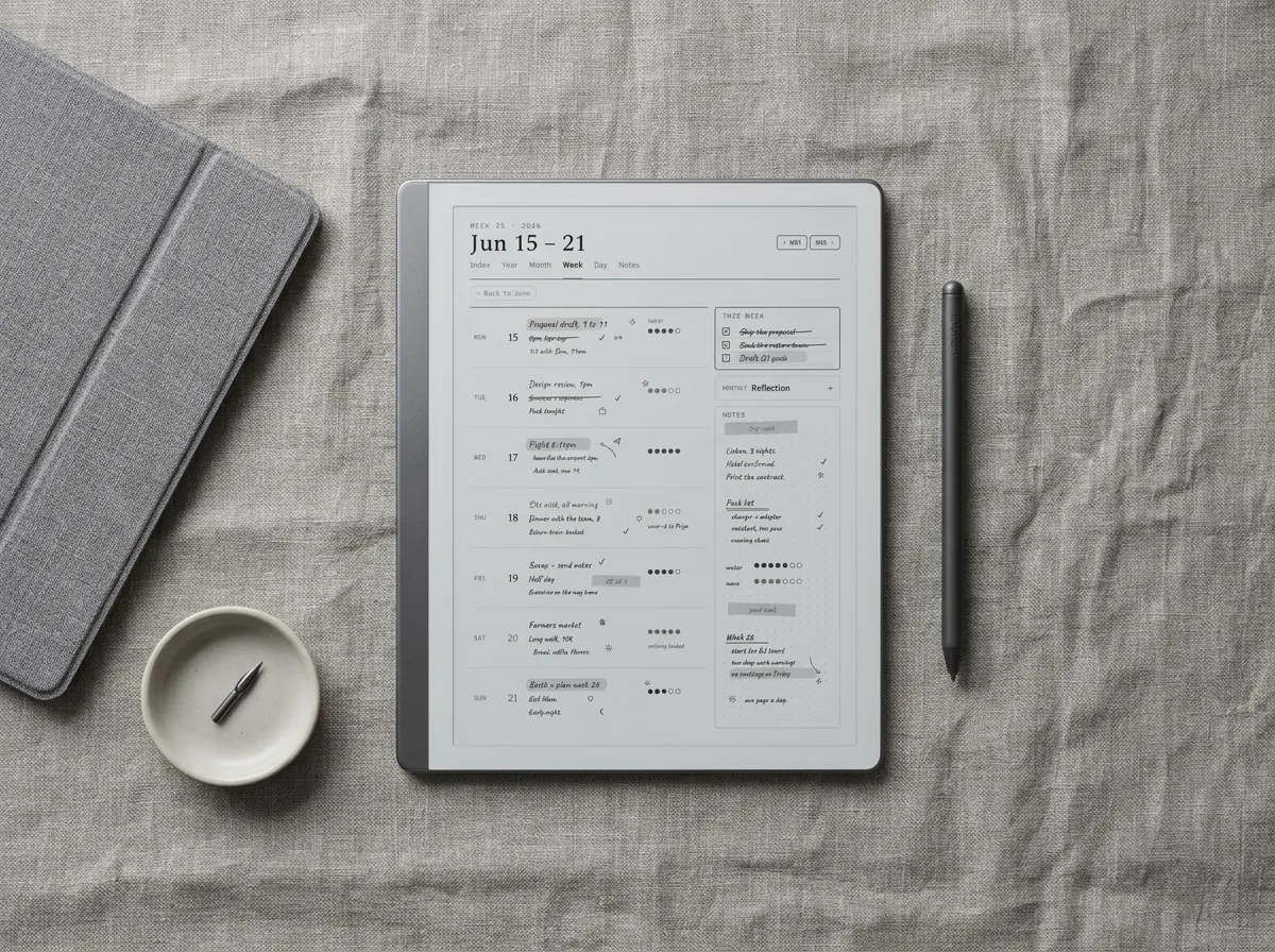Templates and planners, the Kindle Scribe accessory that changes the device most