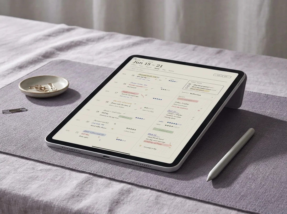 A handwriting-first planner on a tablet, the usual reason people leave OneNote