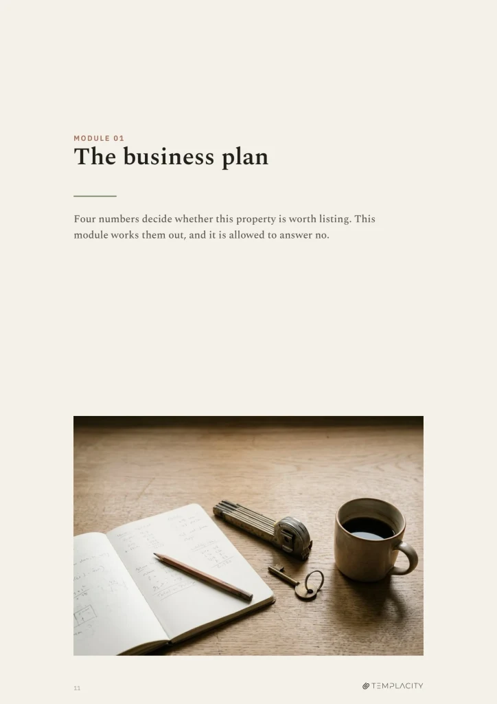 Module 1, the business plan